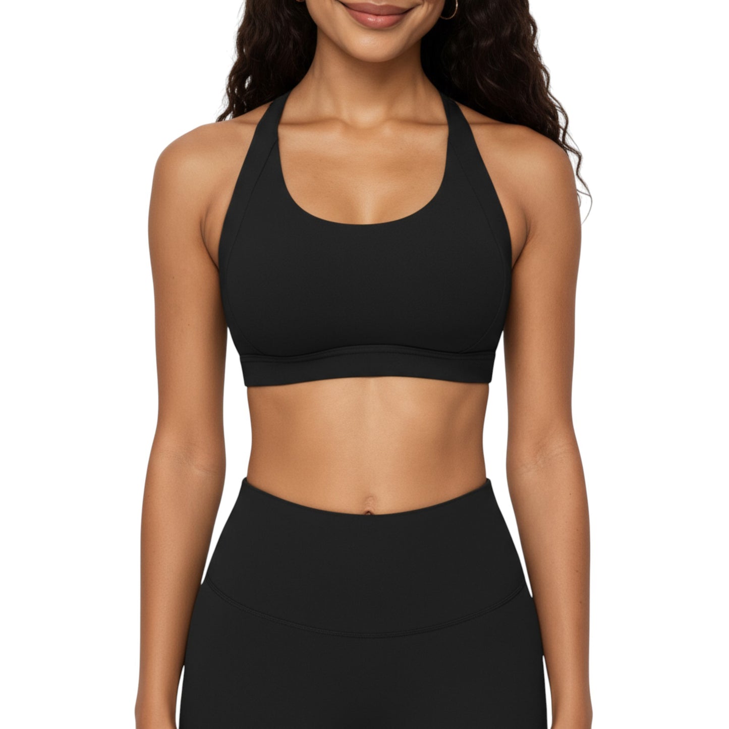 Anna-Kaci Active Women's Scoop Neck Racerback Sports Bra with Smooth Stretch Fabric and Supportive Fit