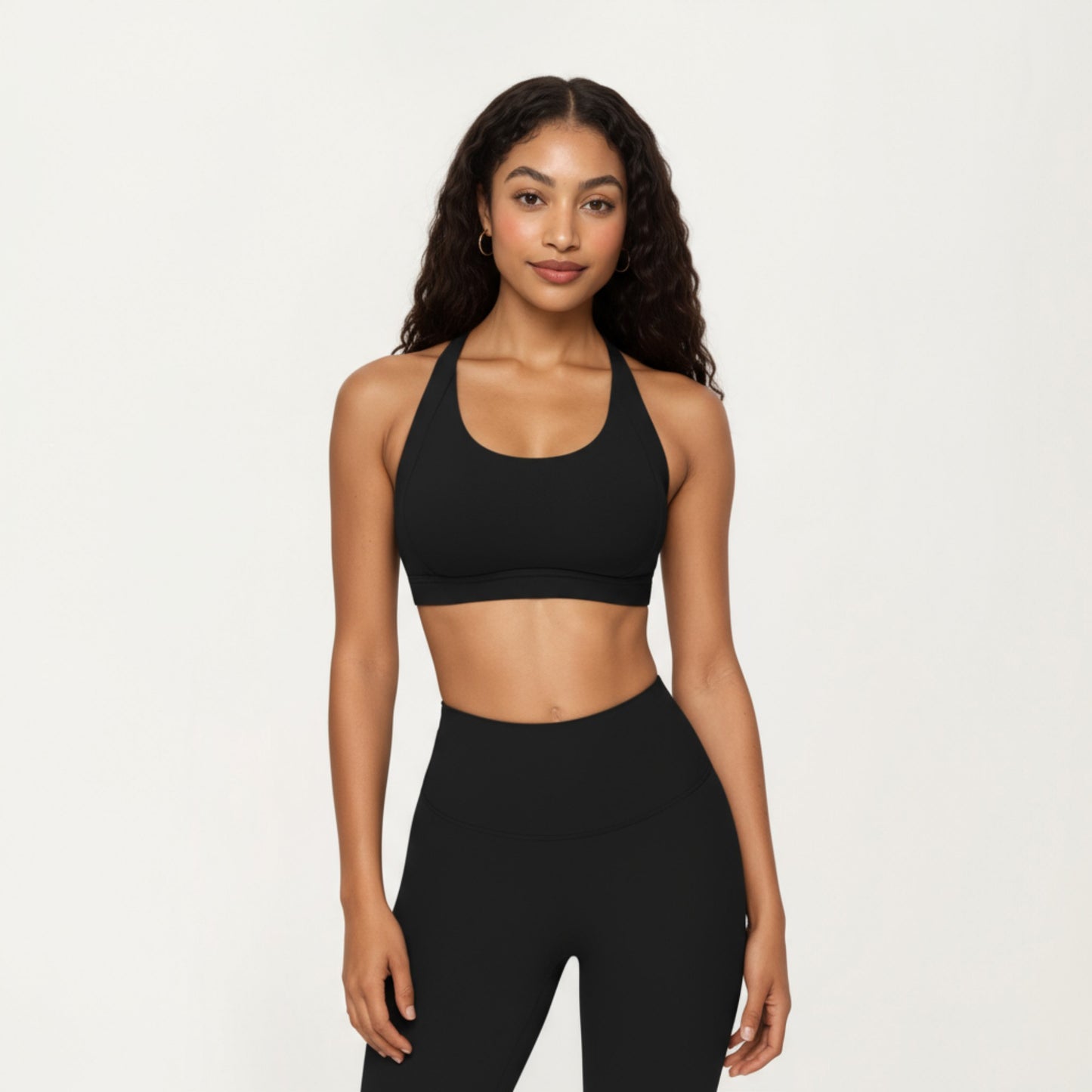 Anna-Kaci Active Women's Scoop Neck Racerback Sports Bra with Smooth Stretch Fabric and Supportive Fit