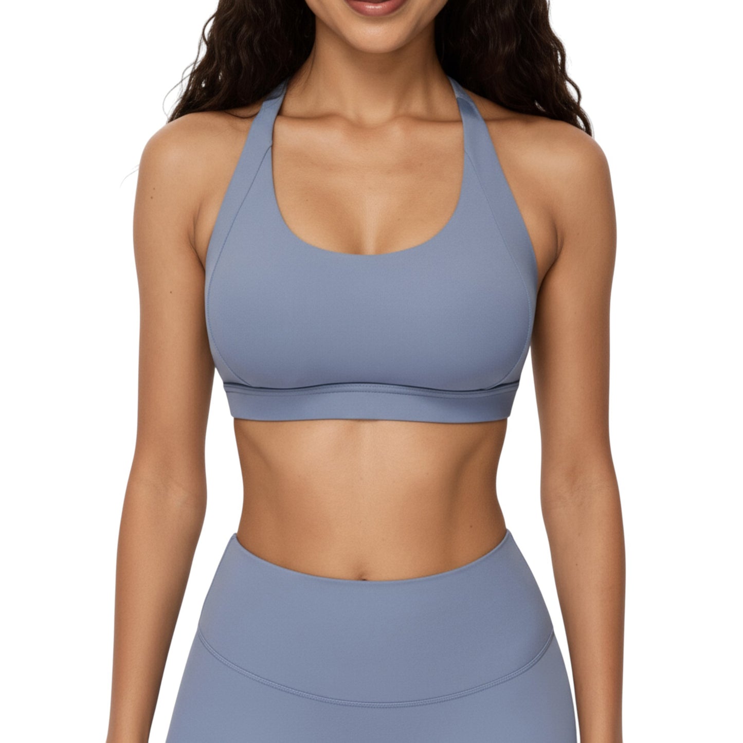 Anna-Kaci Active Women's Scoop Neck Racerback Sports Bra with Smooth Stretch Fabric and Supportive Fit