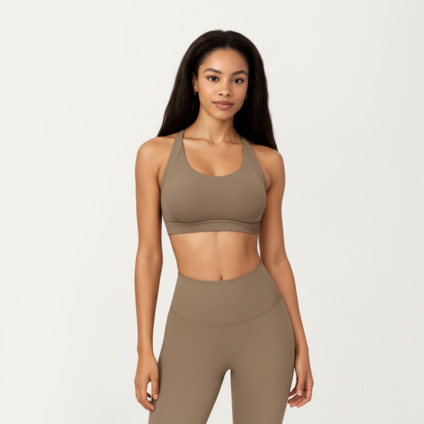 Anna-Kaci Active Women's Scoop Neck Racerback Sports Bra with Smooth Stretch Fabric and Supportive Fit