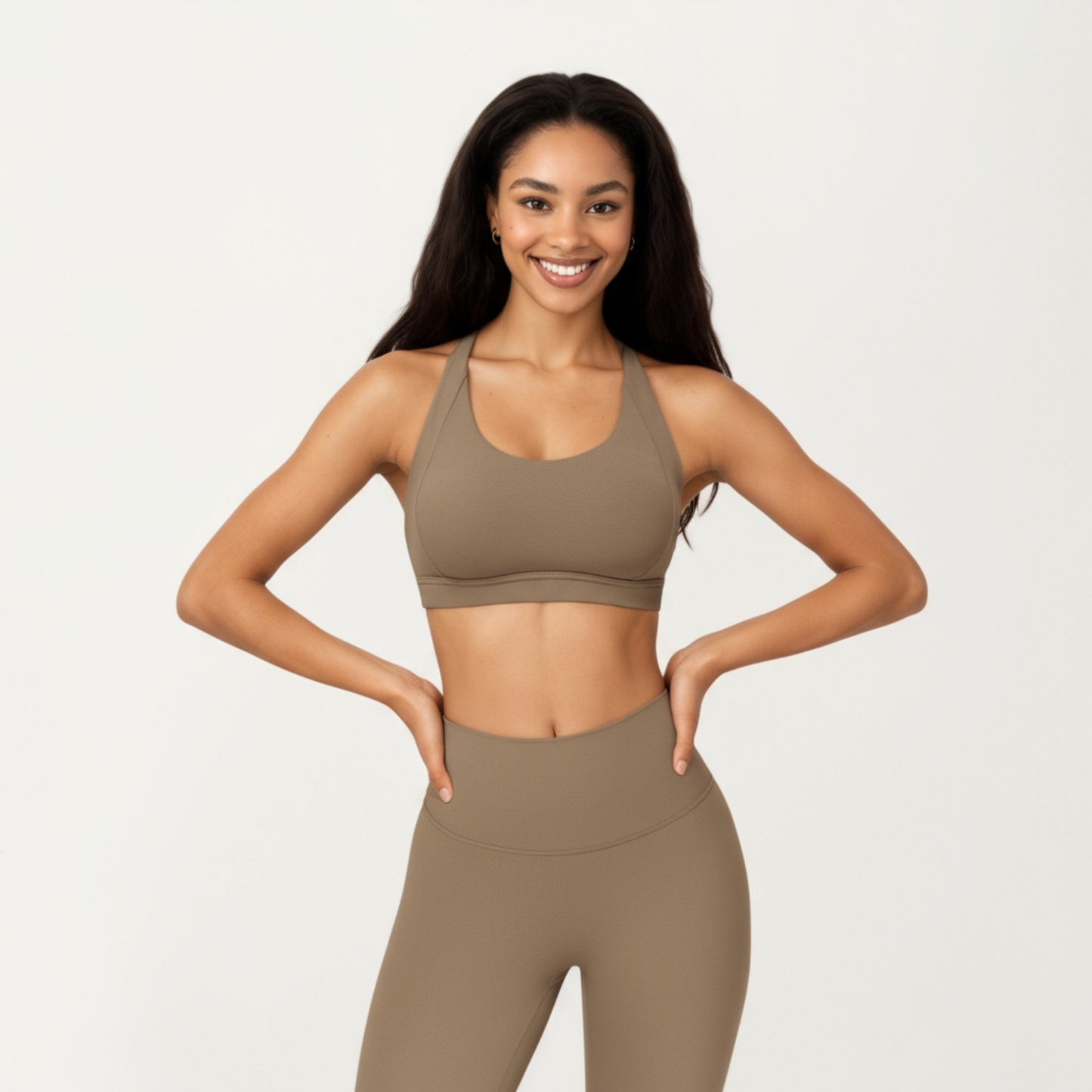 Anna-Kaci Active Women's Scoop Neck Racerback Sports Bra with Smooth Stretch Fabric and Supportive Fit