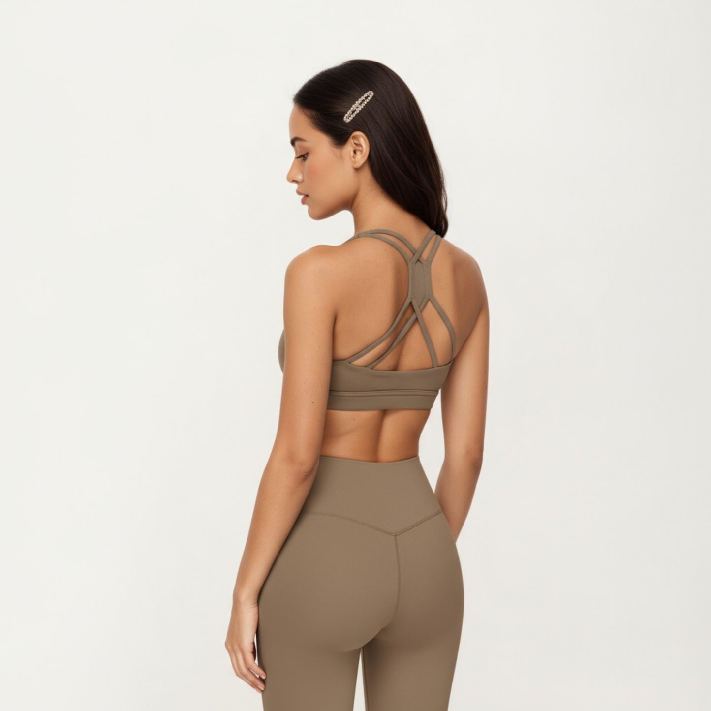 Anna-Kaci Active Women's Scoop Neck Racerback Sports Bra with Smooth Stretch Fabric and Supportive Fit