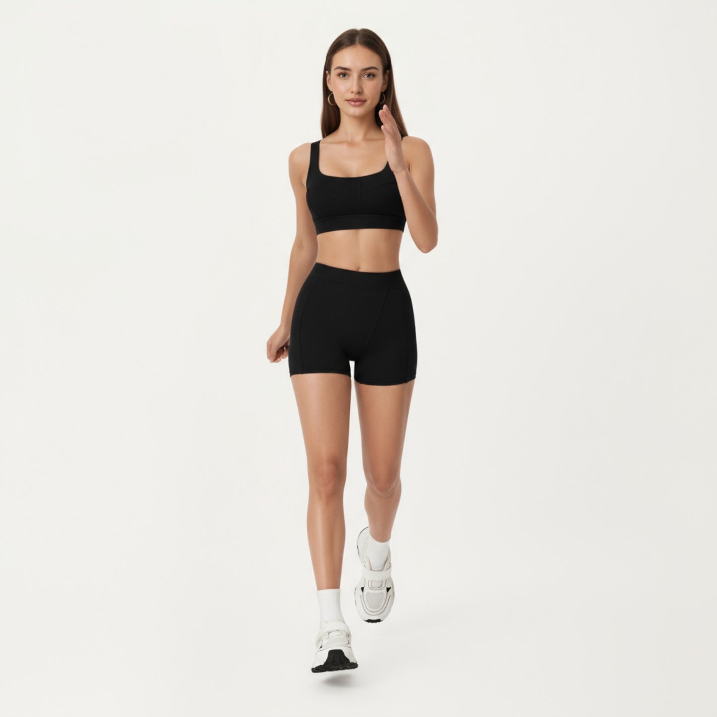 Anna-Kaci Active Women's High Waist Seam Detailed Active Shorts with Supportive Stretch Fabric and Flattering Fit
