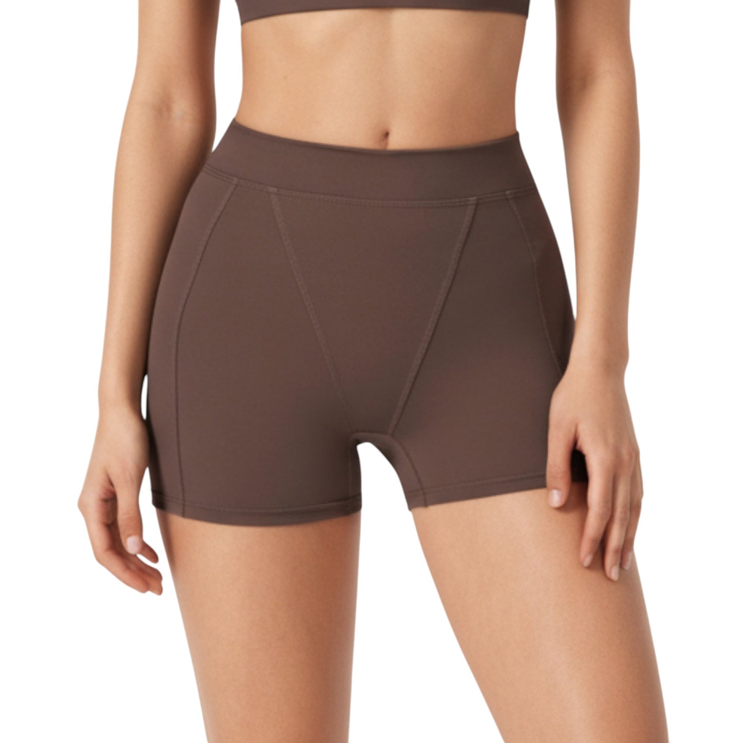 Anna-Kaci Active Women's High Waist Seam Detailed Active Shorts with Supportive Stretch Fabric and Flattering Fit