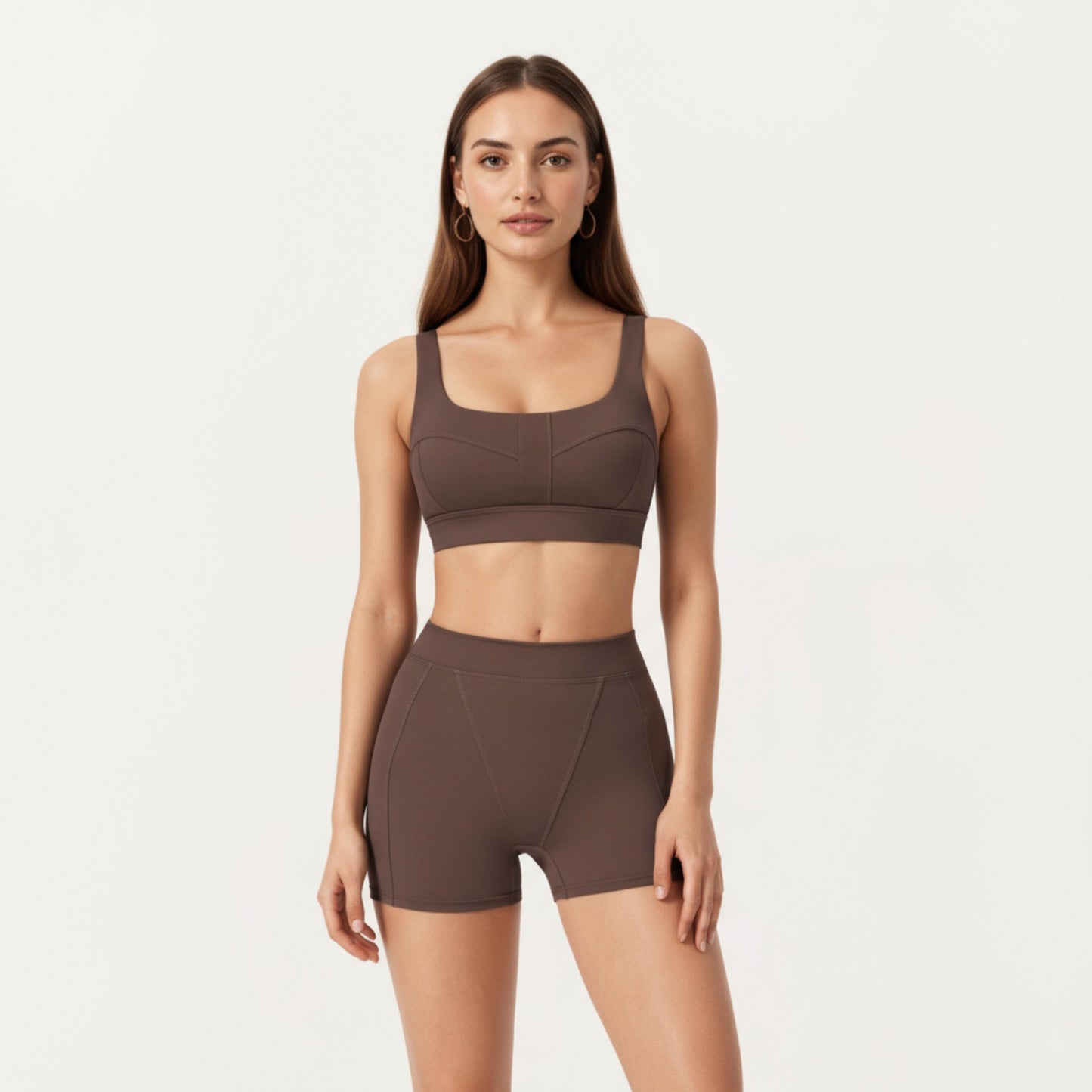 Anna-Kaci Active Women's High Waist Seam Detailed Active Shorts with Supportive Stretch Fabric and Flattering Fit