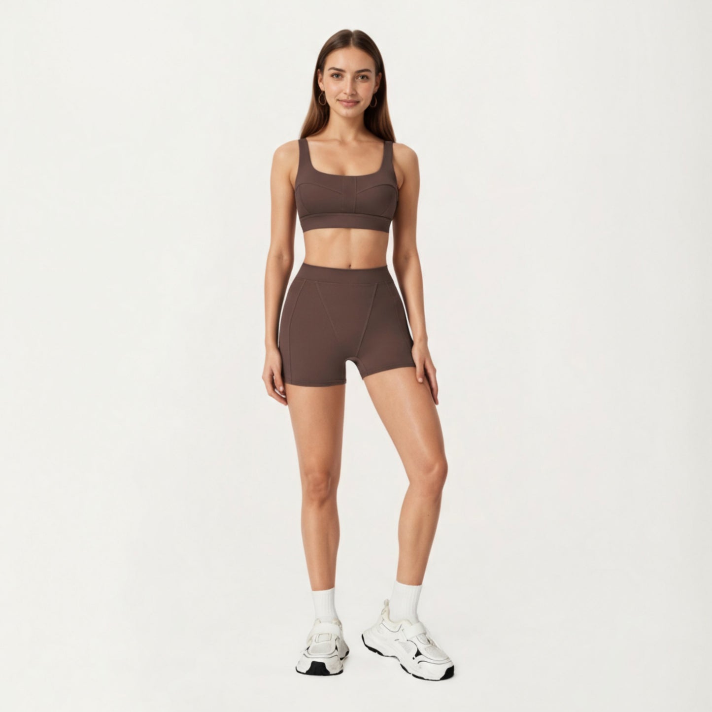 Anna-Kaci Active Women's High Waist Seam Detailed Active Shorts with Supportive Stretch Fabric and Flattering Fit
