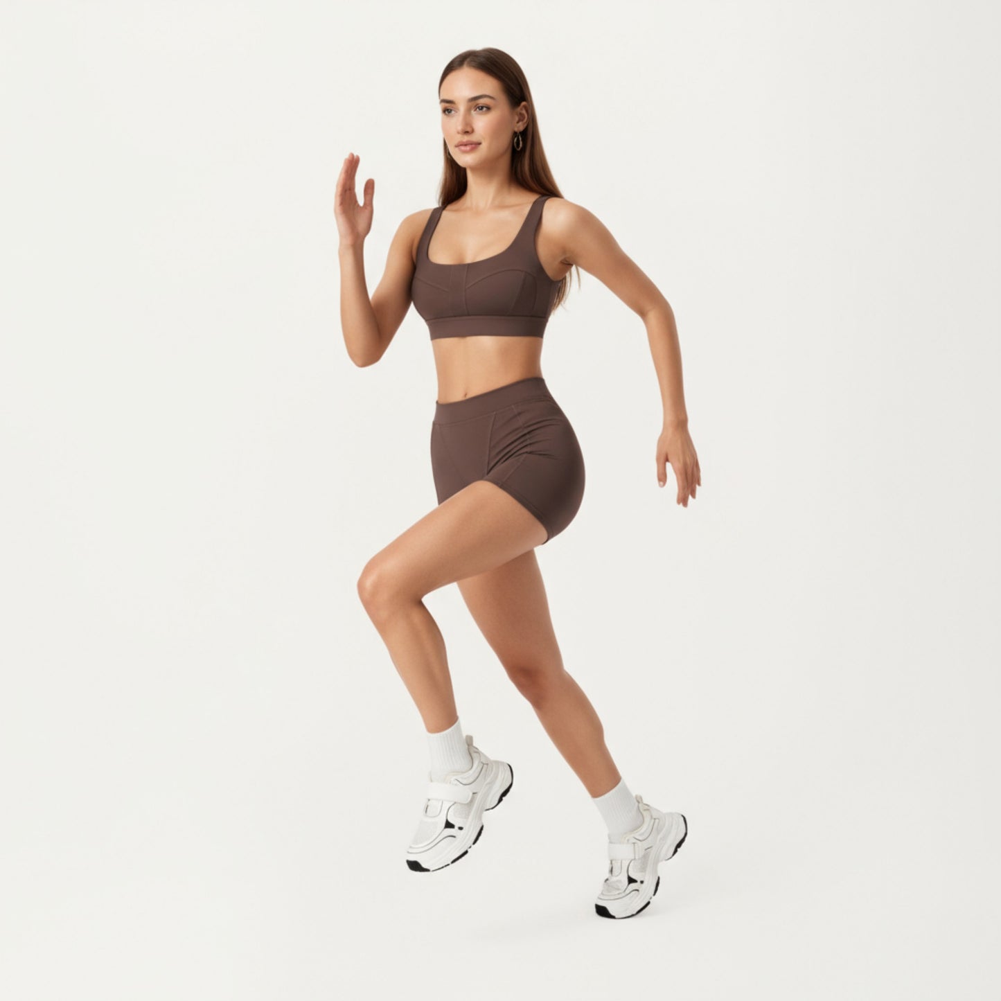 Anna-Kaci Active Women's High Waist Seam Detailed Active Shorts with Supportive Stretch Fabric and Flattering Fit