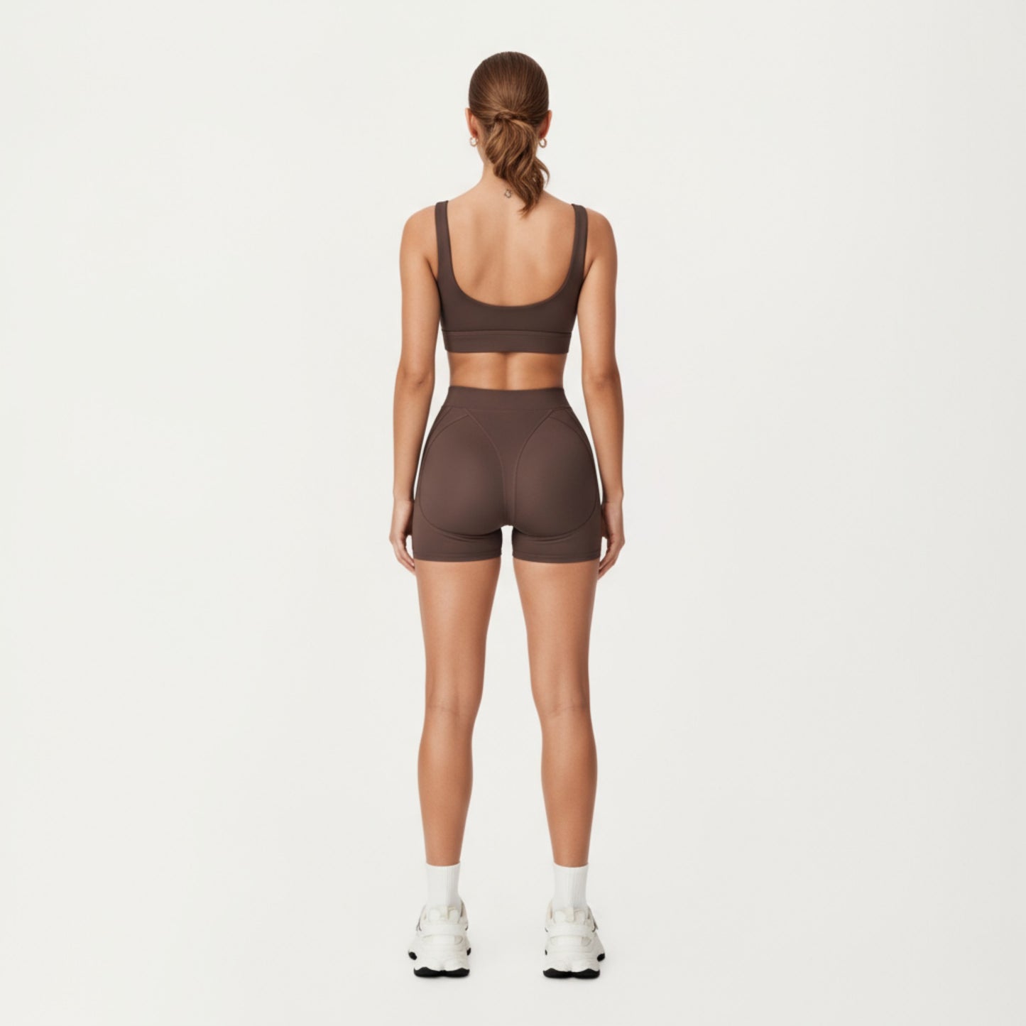 Anna-Kaci Active Women's High Waist Seam Detailed Active Shorts with Supportive Stretch Fabric and Flattering Fit