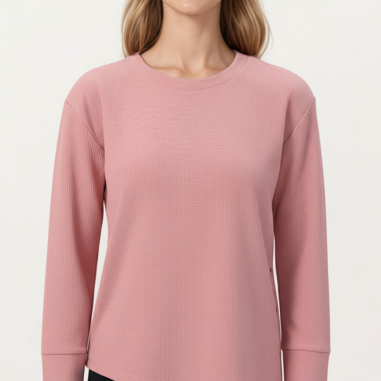 Anna-Kaci Active Women's Long Sleeve Asymmetrical Hem Pullover Top with Crew Neck and Relaxed Fit
