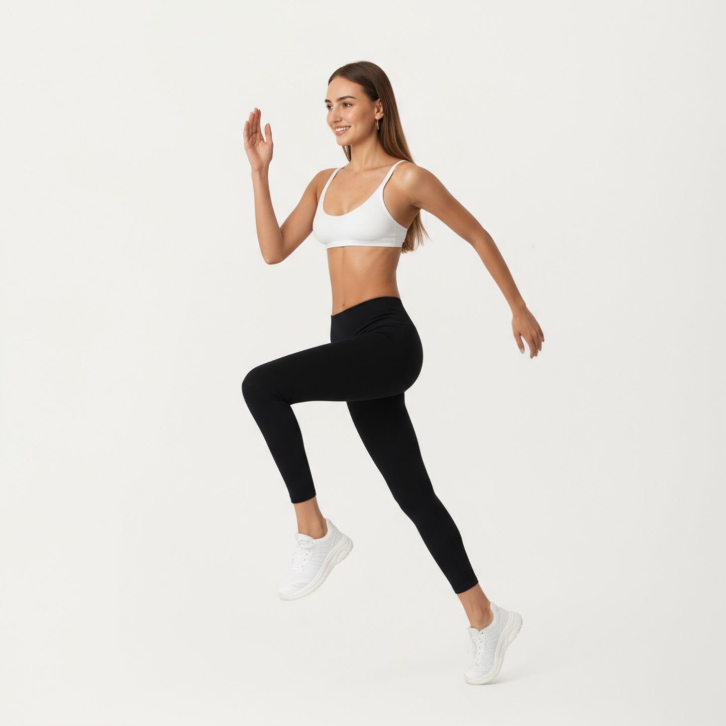 Anna-Kaci Active Women's High Waist Stretch Fit Full Length Leggings with Contour Waistband and Smooth Seam Detailing