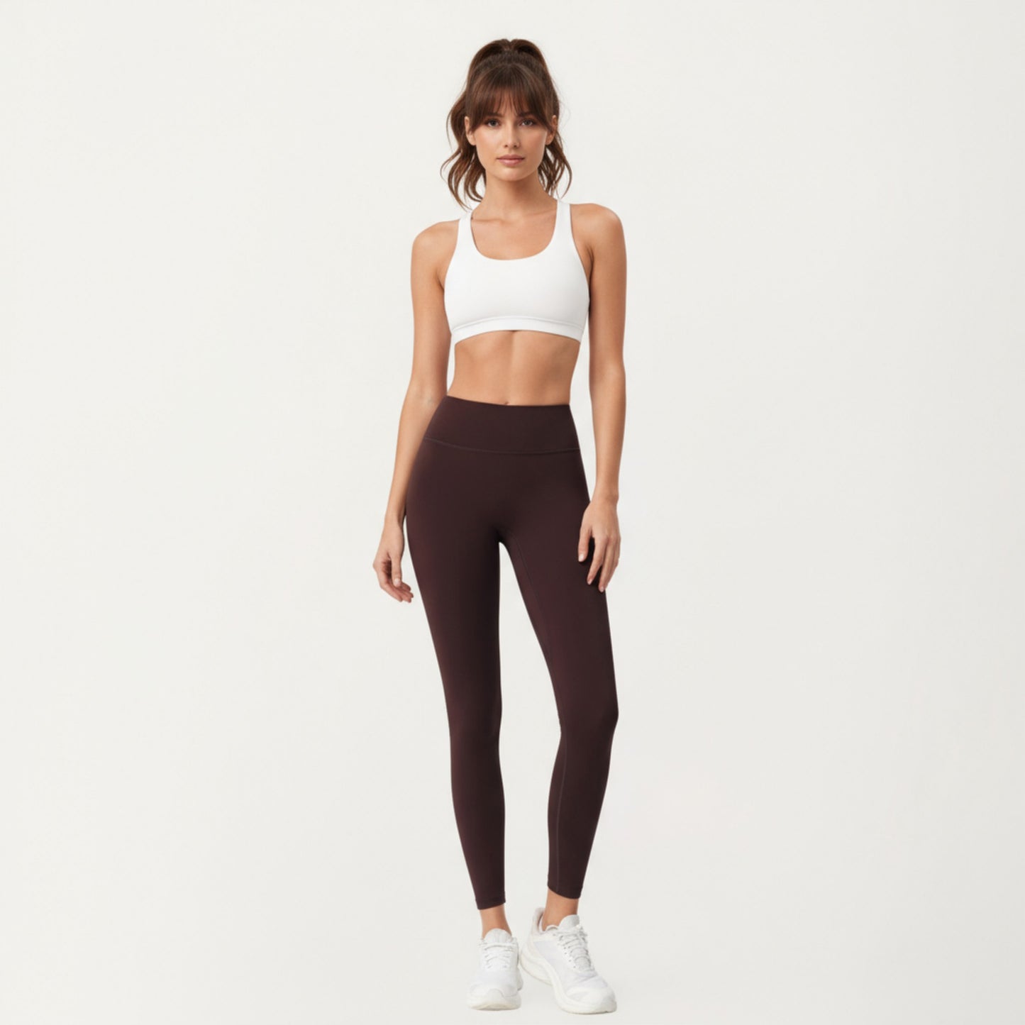 Anna-Kaci Active Women's High Waist Stretch Fit Full Length Leggings with Contour Waistband and Smooth Seam Detailing