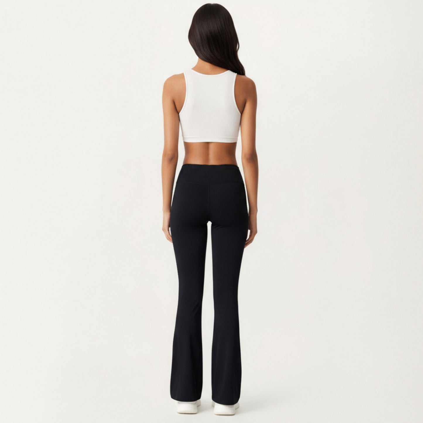 Anna-Kaci Active Women's Crossover Waist Flare Leg Yoga Pants with Stretch Fit Fabric and Smooth Contoured Silhouette