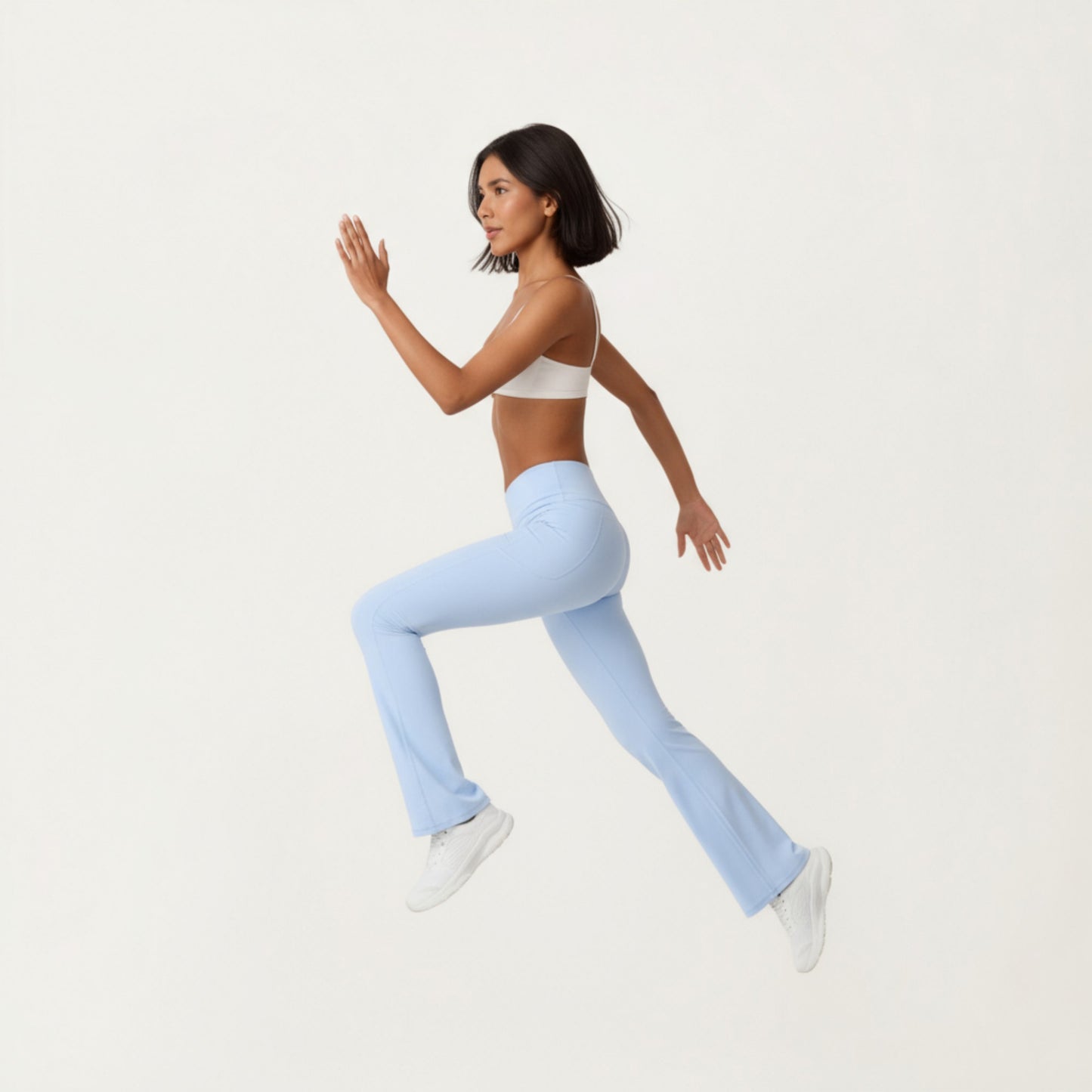Anna-Kaci Active Women's Crossover Waist Flare Leg Yoga Pants with Stretch Fit Fabric and Smooth Contoured Silhouette