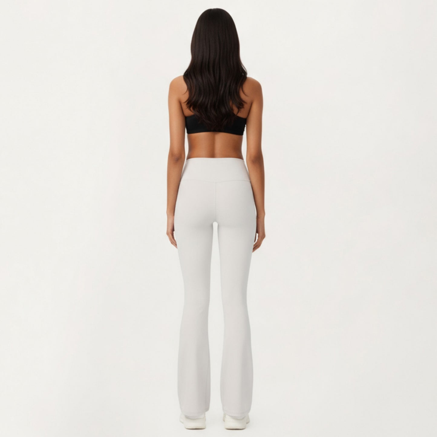 Anna-Kaci Active Women's Crossover Waist Flare Leg Yoga Pants with Stretch Fit Fabric and Smooth Contoured Silhouette