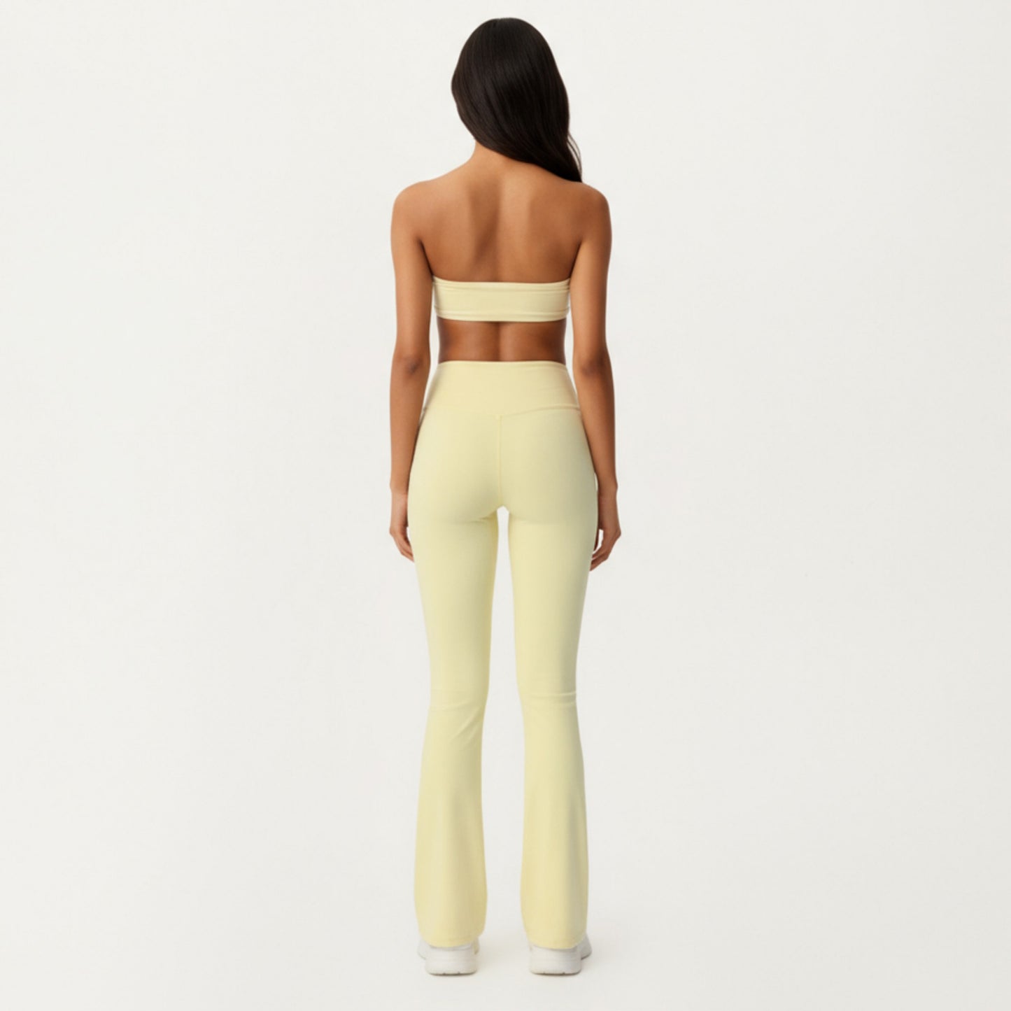 Anna-Kaci Active Women's Crossover Waist Flare Leg Yoga Pants with Stretch Fit Fabric and Smooth Contoured Silhouette