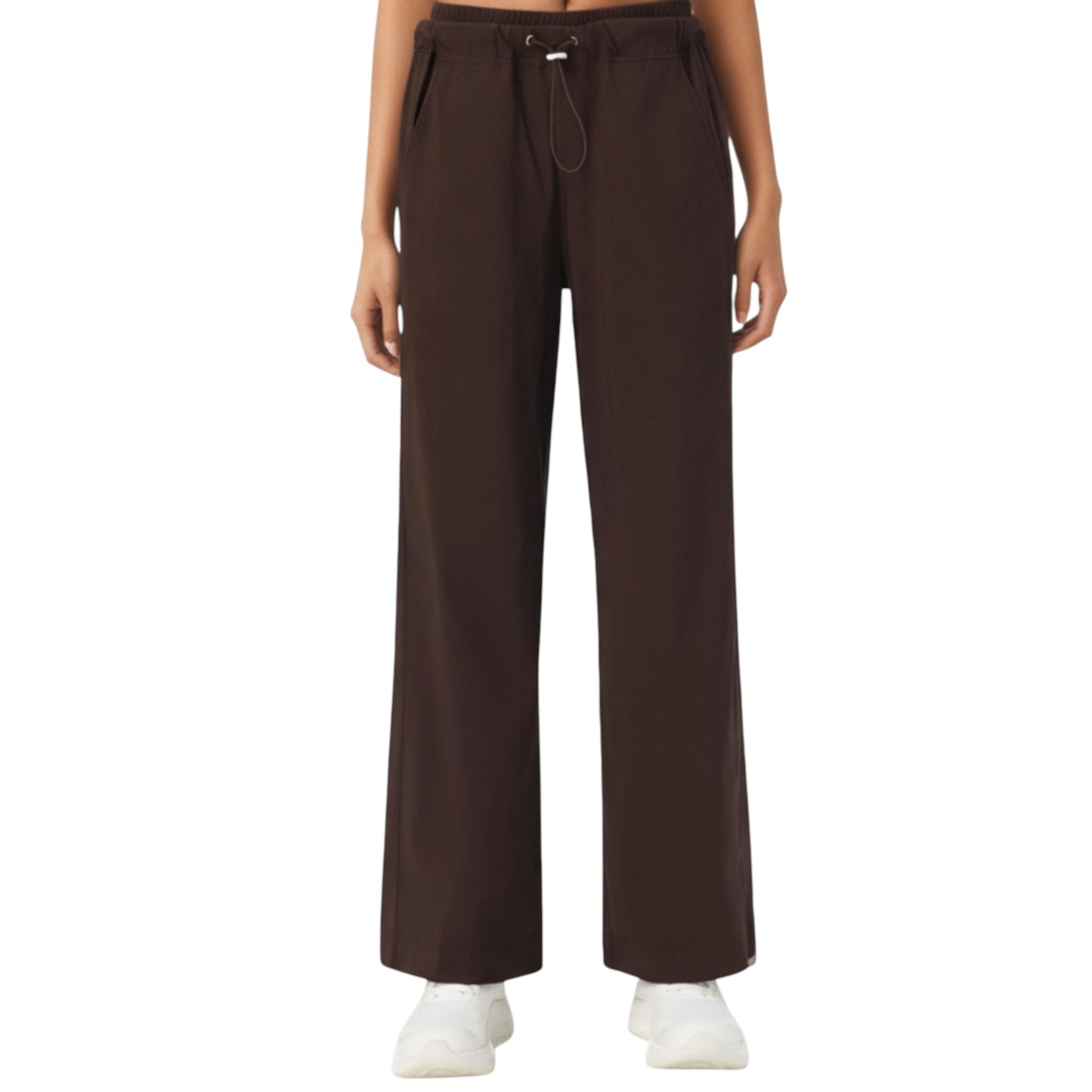 Anna-Kaci Active Women's High Waist Wide Leg Sweatpants with Adjustable Drawstring Waistband and Relaxed Fit