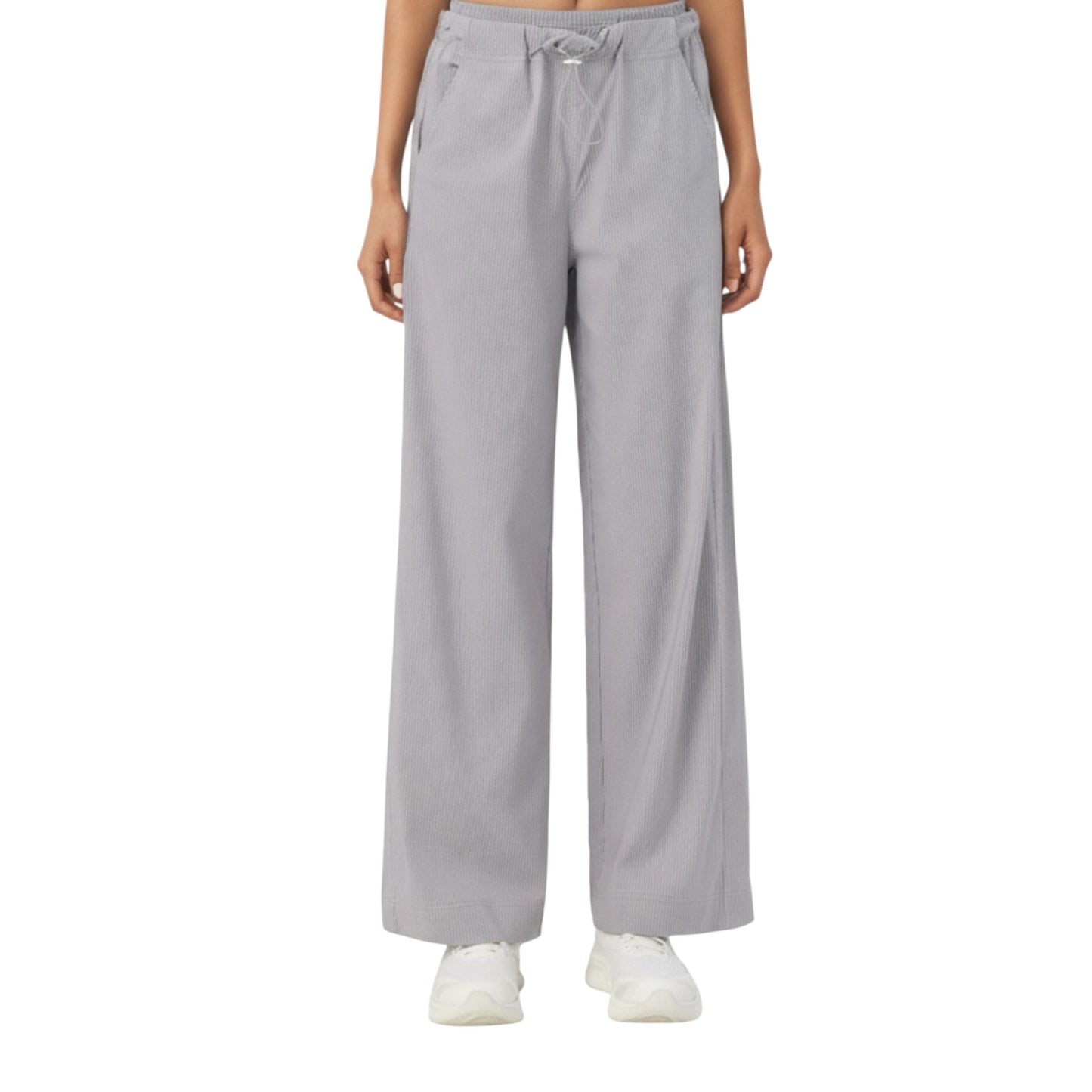Anna-Kaci Active Women's High Waist Wide Leg Sweatpants with Adjustable Drawstring Waistband and Relaxed Fit
