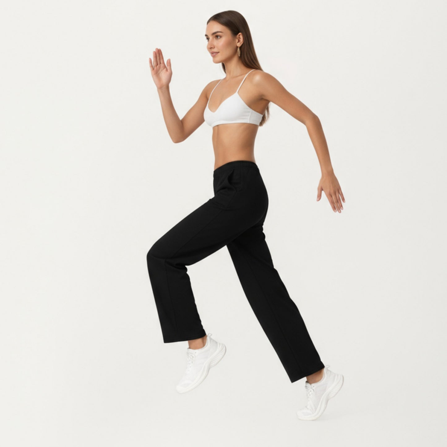 Anna-Kaci Active Women's High Waist Relaxed Fit Sweatpants with Elastic Waistband and Side Pockets