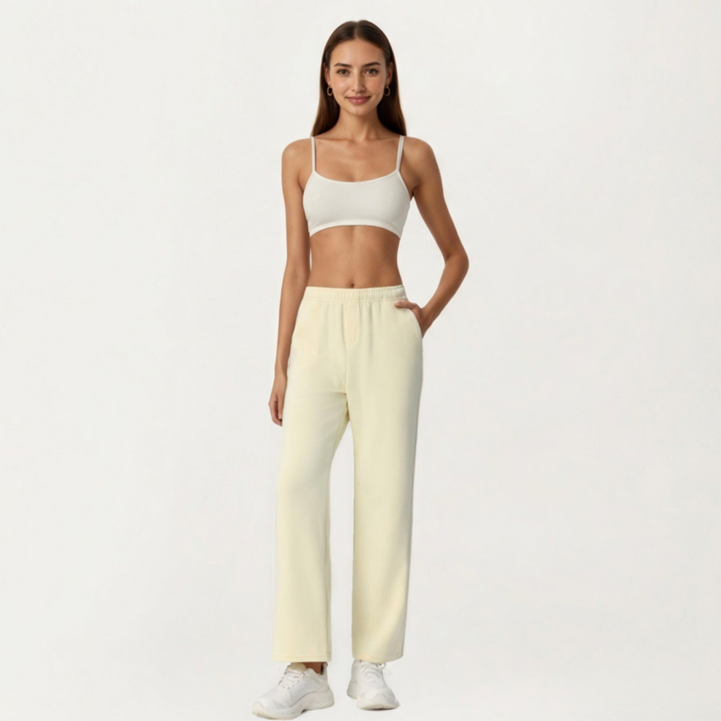 Anna-Kaci Active Women's High Waist Relaxed Fit Sweatpants with Elastic Waistband and Side Pockets