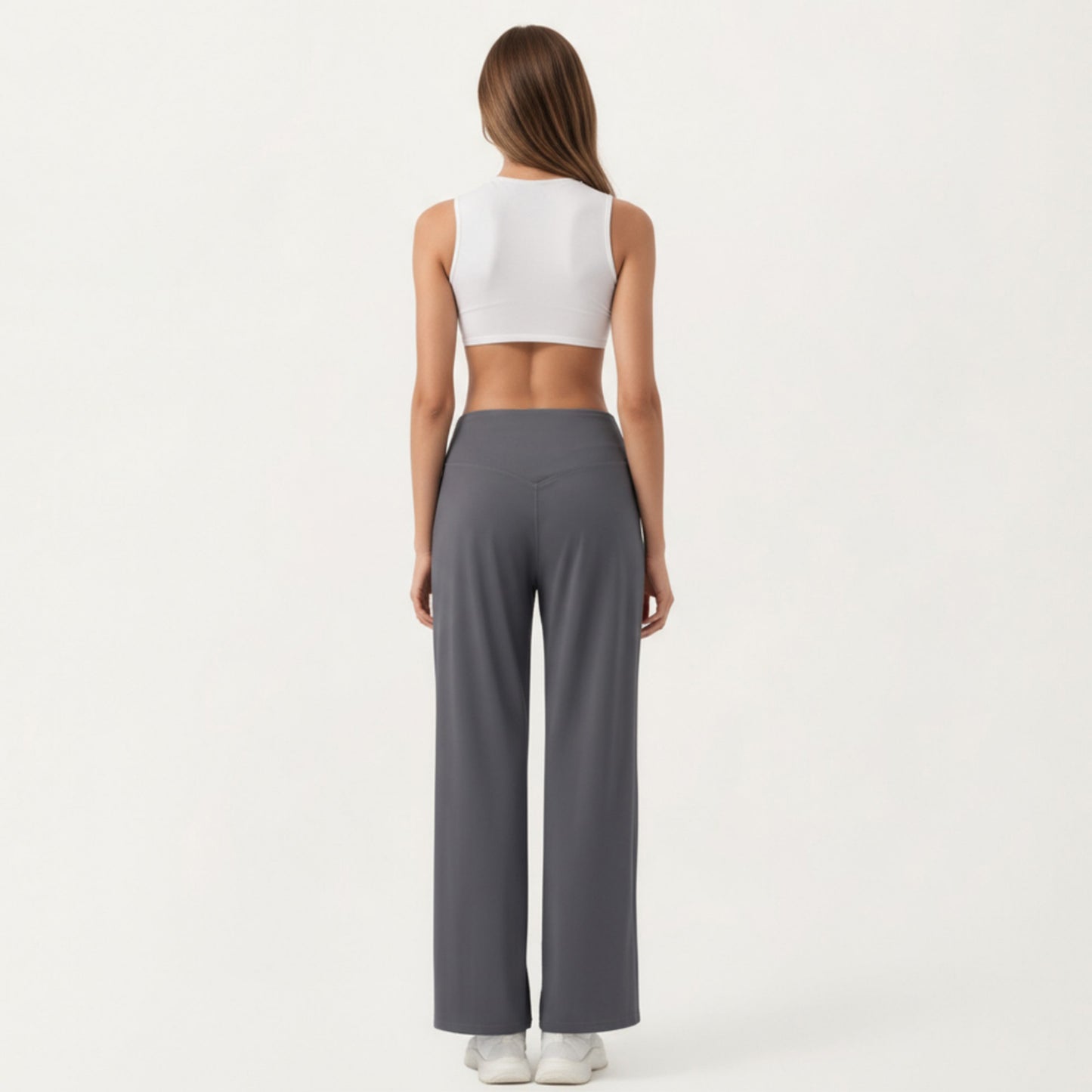 Anna-Kaci Active Women's High Waist Pleated Wide Leg Sweatpants with Smooth Stretch Fabric and Relaxed Silhouette