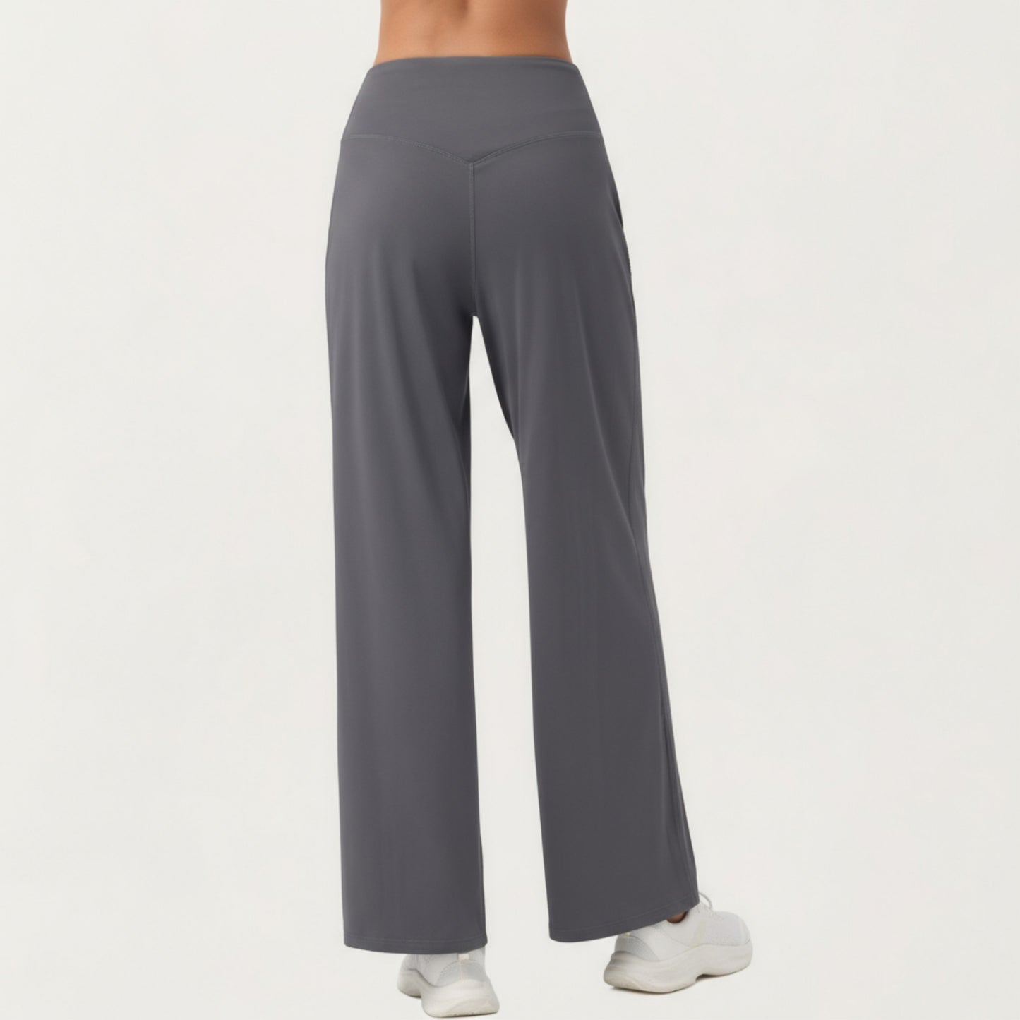 Anna-Kaci Active Women's High Waist Pleated Wide Leg Sweatpants with Smooth Stretch Fabric and Relaxed Silhouette