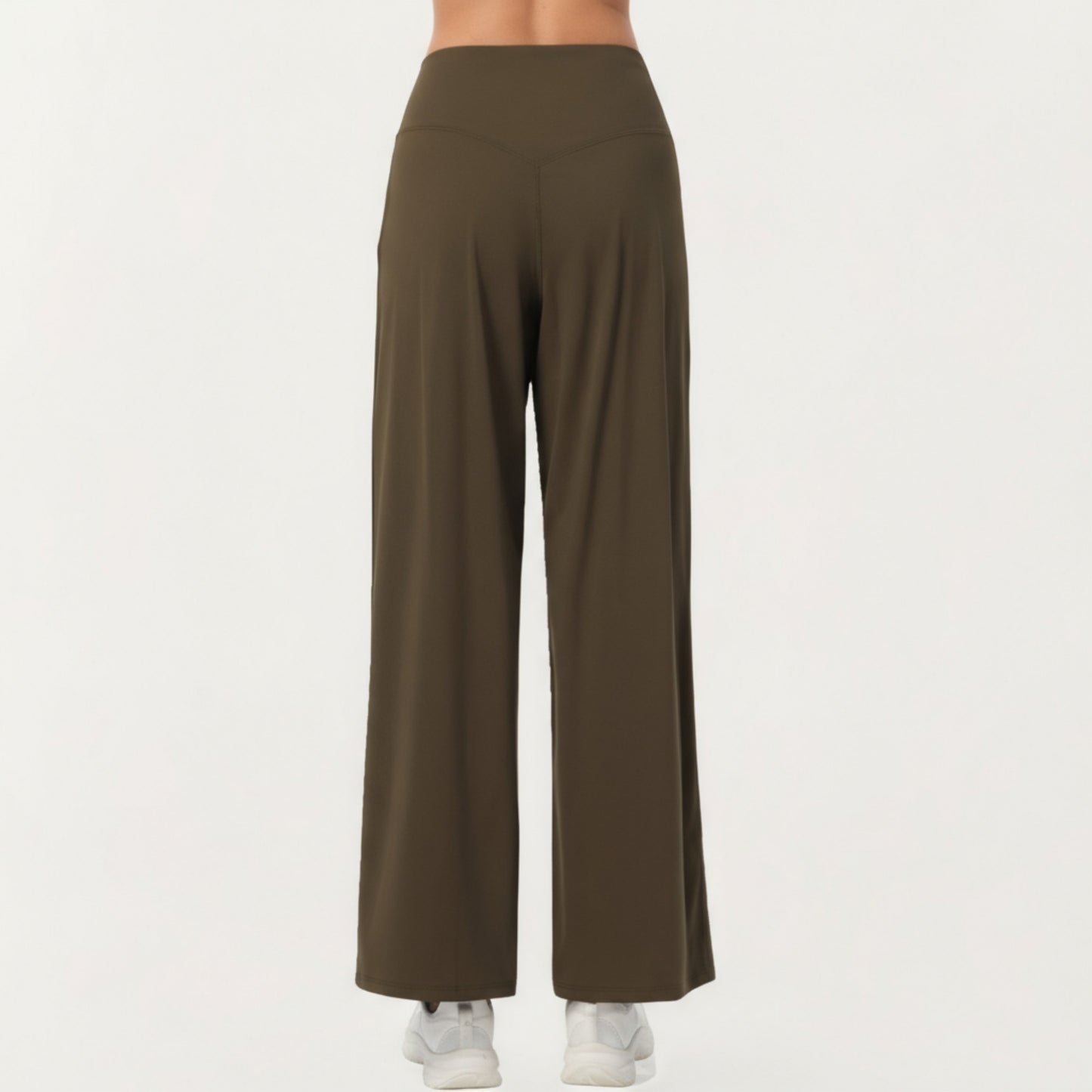 Anna-Kaci Active Women's High Waist Pleated Wide Leg Sweatpants with Smooth Stretch Fabric and Relaxed Silhouette