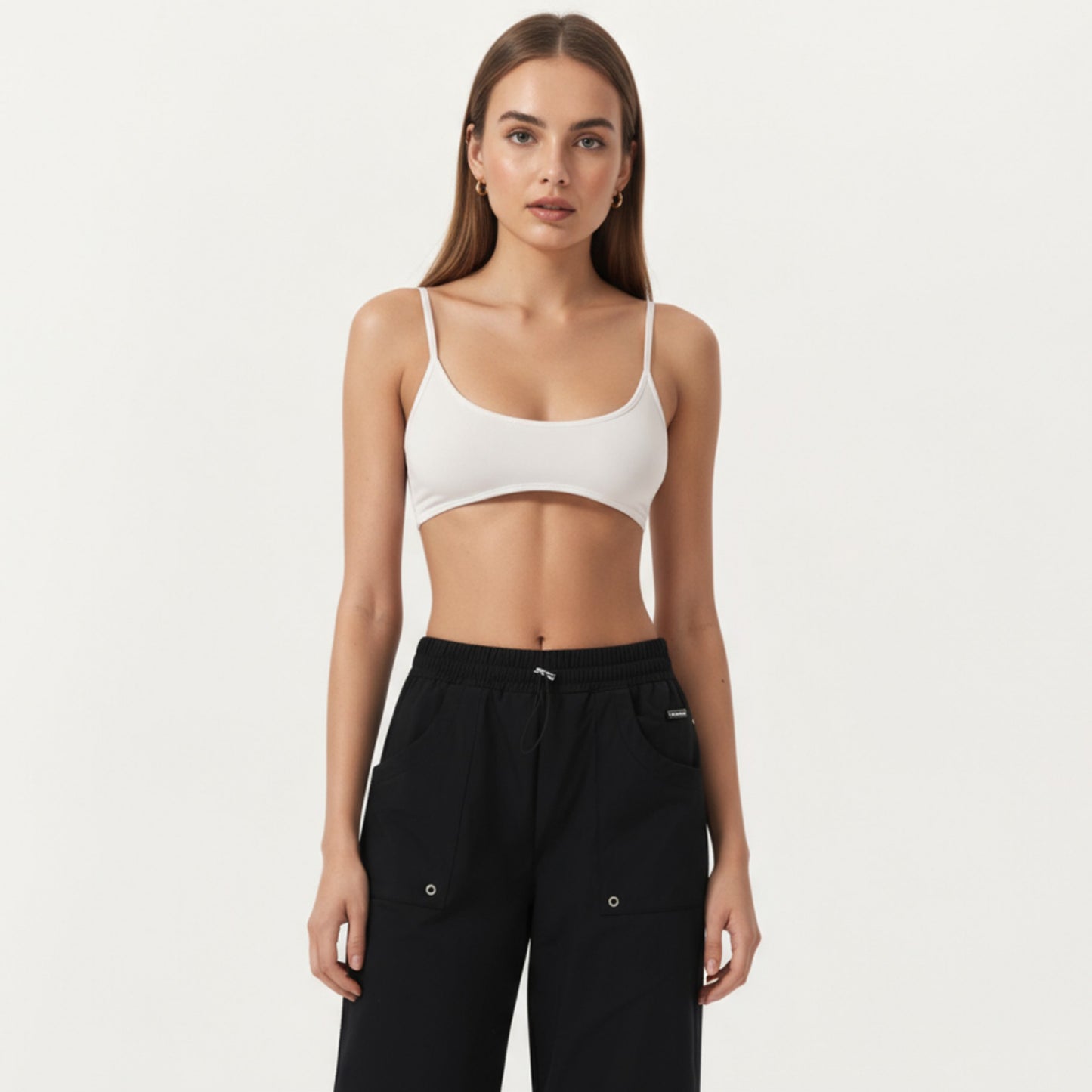Anna-Kaci Active Women's High Waist Wide Leg Cargo Sweatpants with Adjustable Drawstring and Utility Pocket Design