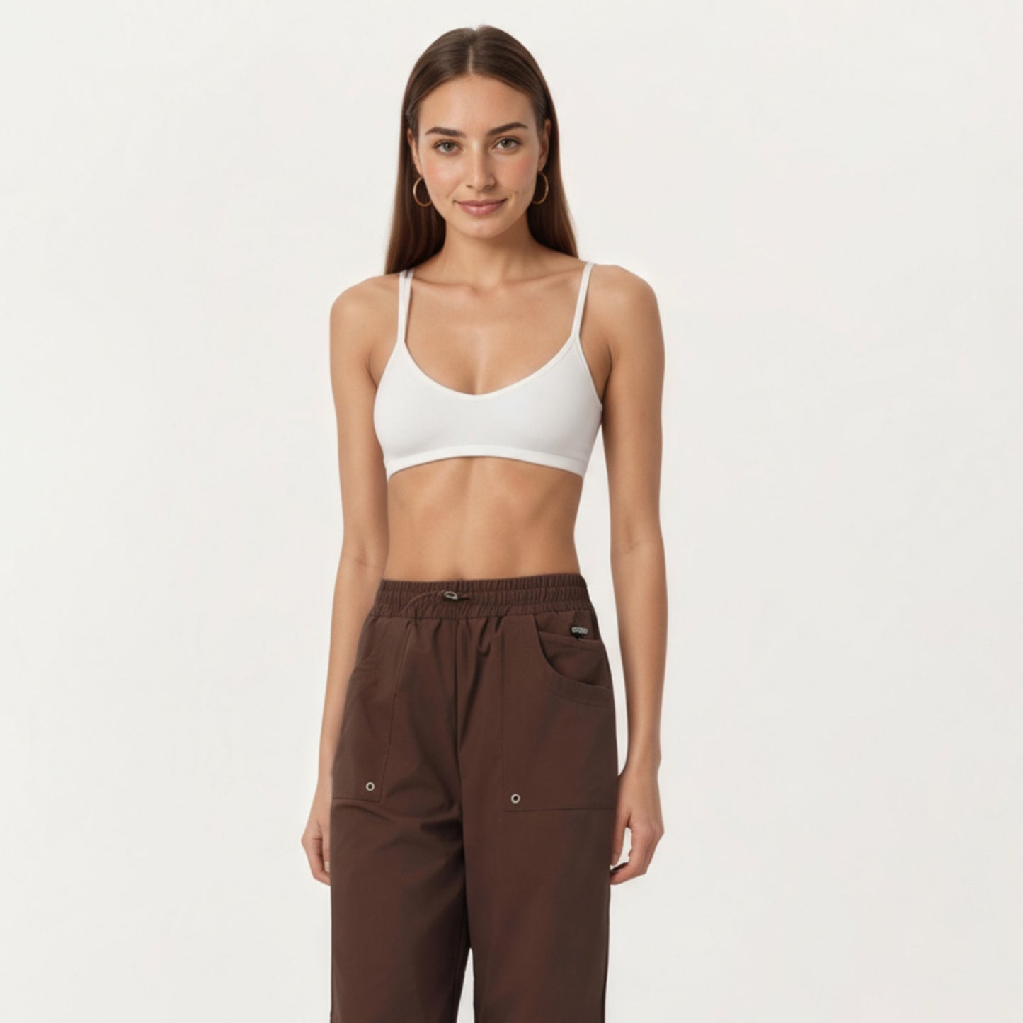 Anna-Kaci Active Women's High Waist Wide Leg Cargo Sweatpants with Adjustable Drawstring and Utility Pocket Design