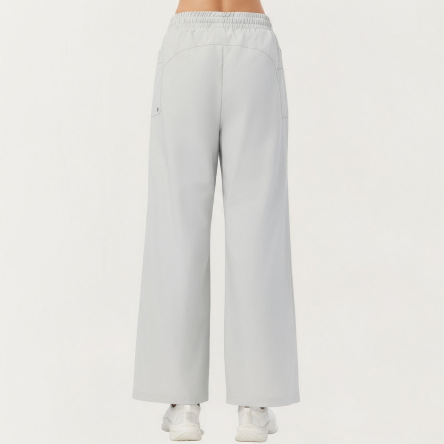 Anna-Kaci Active Women's High Waist Wide Leg Cargo Sweatpants with Adjustable Drawstring and Utility Pocket Design