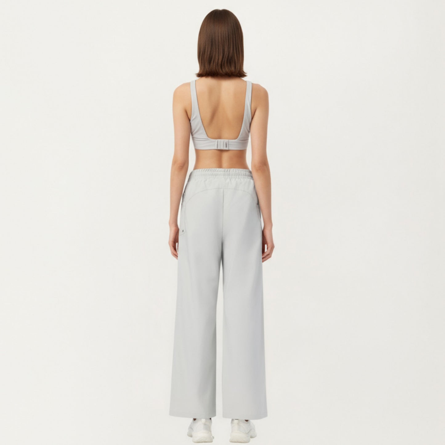 Anna-Kaci Active Women's High Waist Wide Leg Cargo Sweatpants with Adjustable Drawstring and Utility Pocket Design