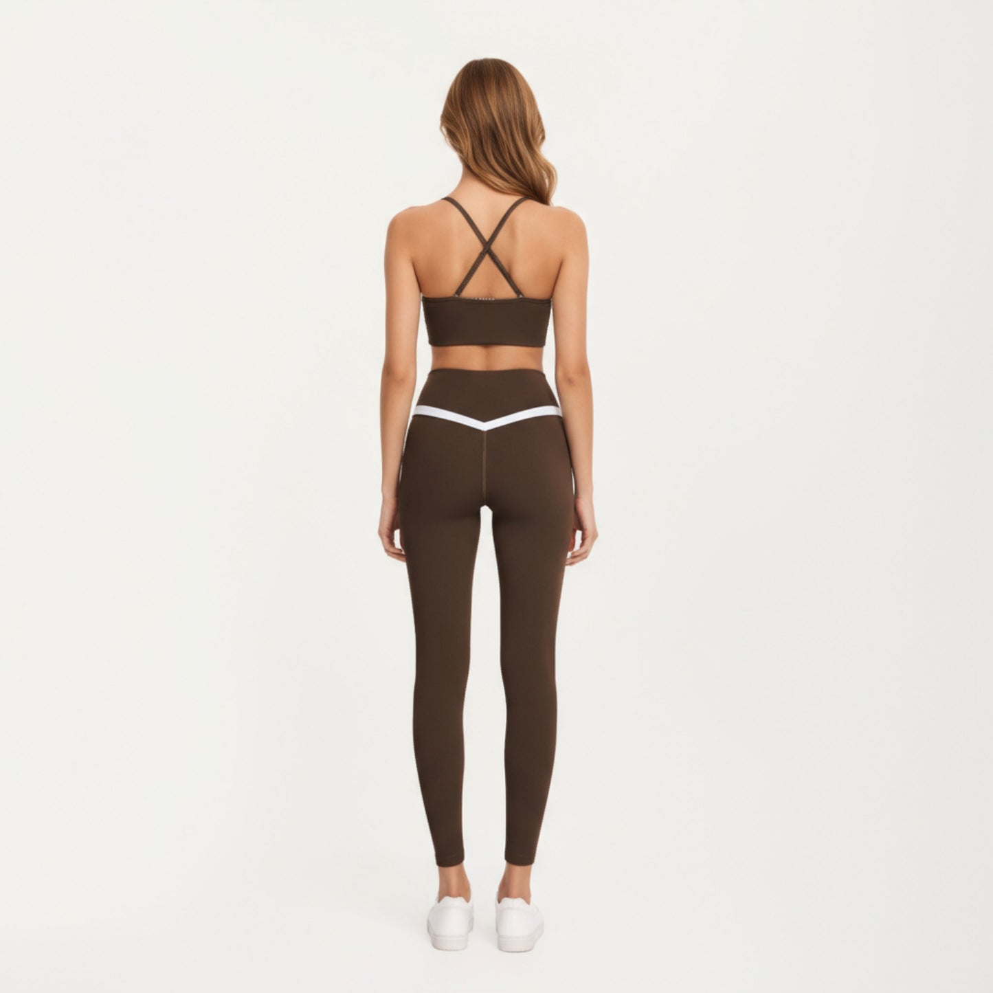 Anna-Kaci Active Women's Asymmetrical Neck Colorblock Sports Bra with Strap Design and Stretch Fit Fabric