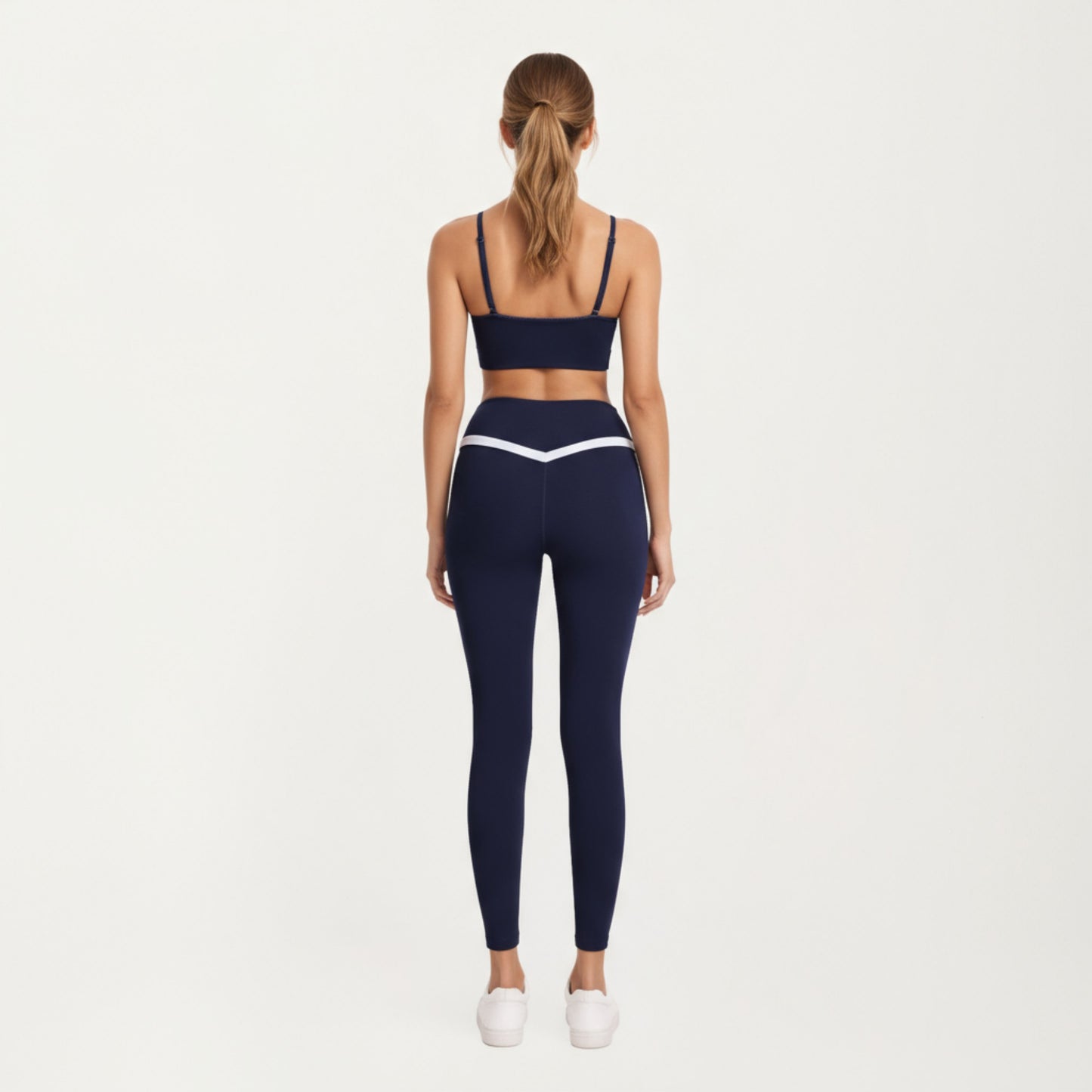 Anna-Kaci Active Women's Asymmetrical Neck Colorblock Sports Bra with Strap Design and Stretch Fit Fabric