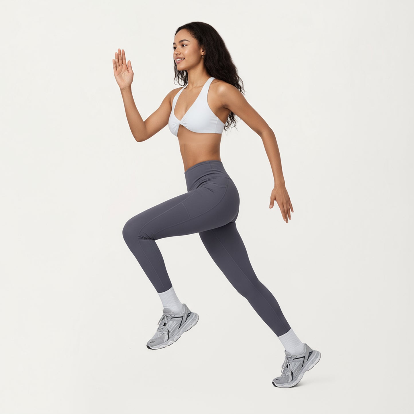 Anna-Kaci Active Women's Twist Front Halter Sports Bra Top with Supportive Wide Straps