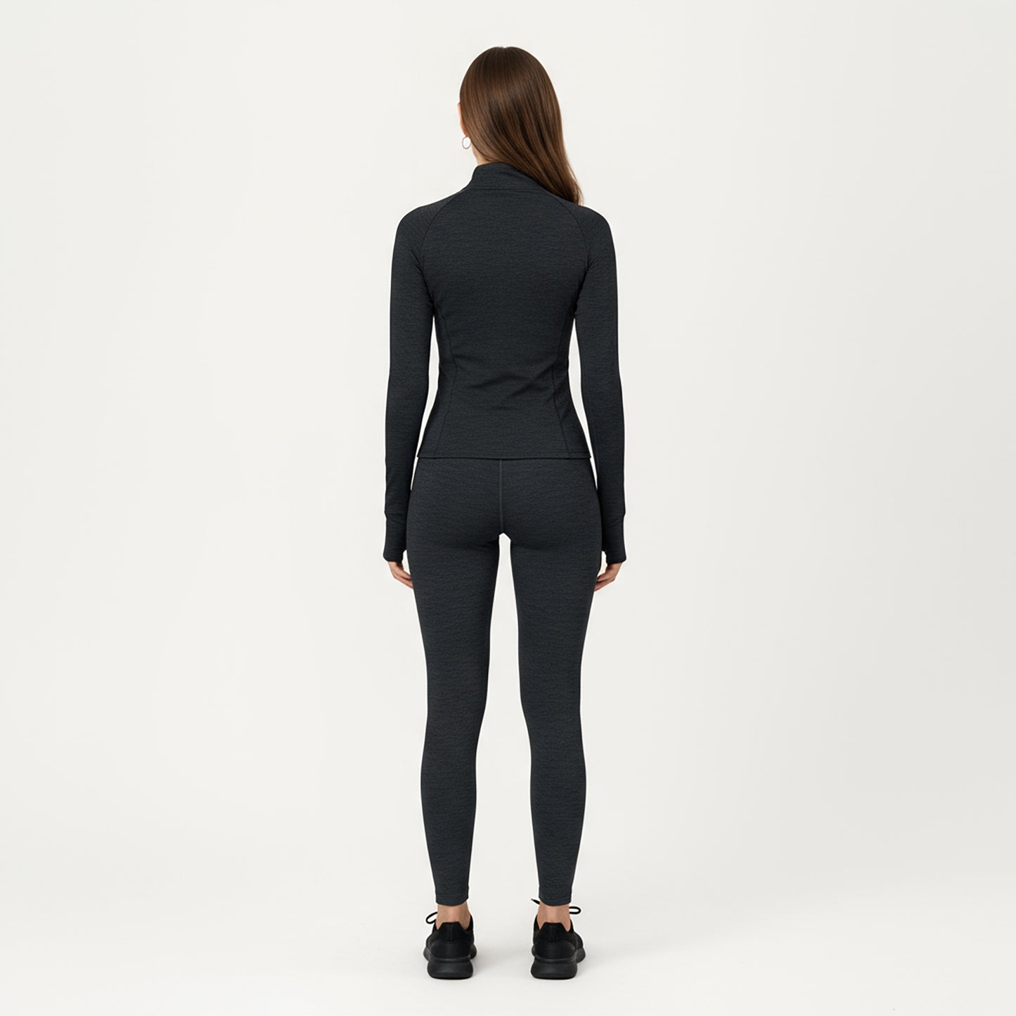 Anna-Kaci Active Women's Long Sleeve Zip-Up Mock Neck Active Jacket with Thumbhole Cuffs