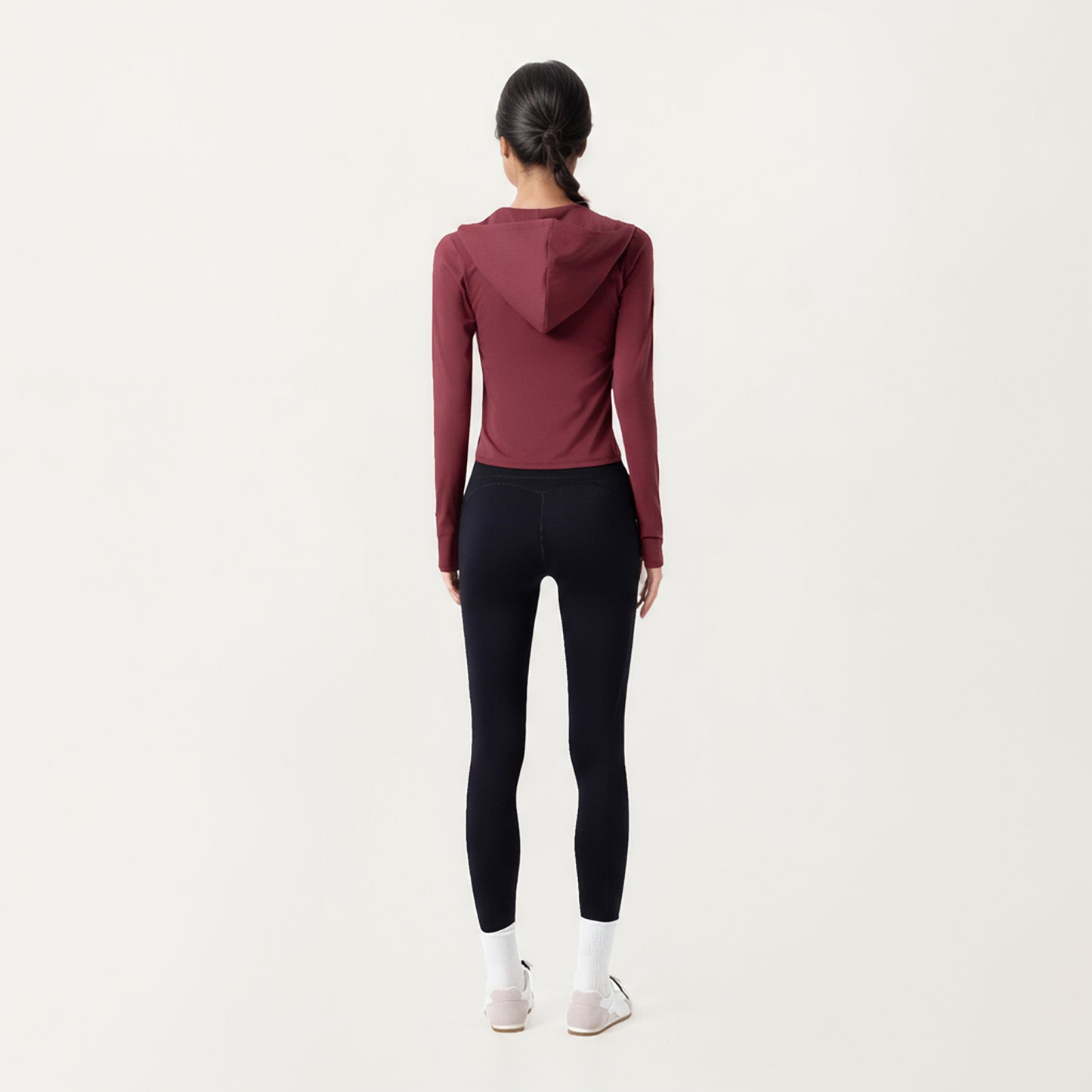 Anna-Kaci Active Women's Long Sleeve Zip Up Hoodie Jacket with Contoured Fit and Thumbhole Cuffs