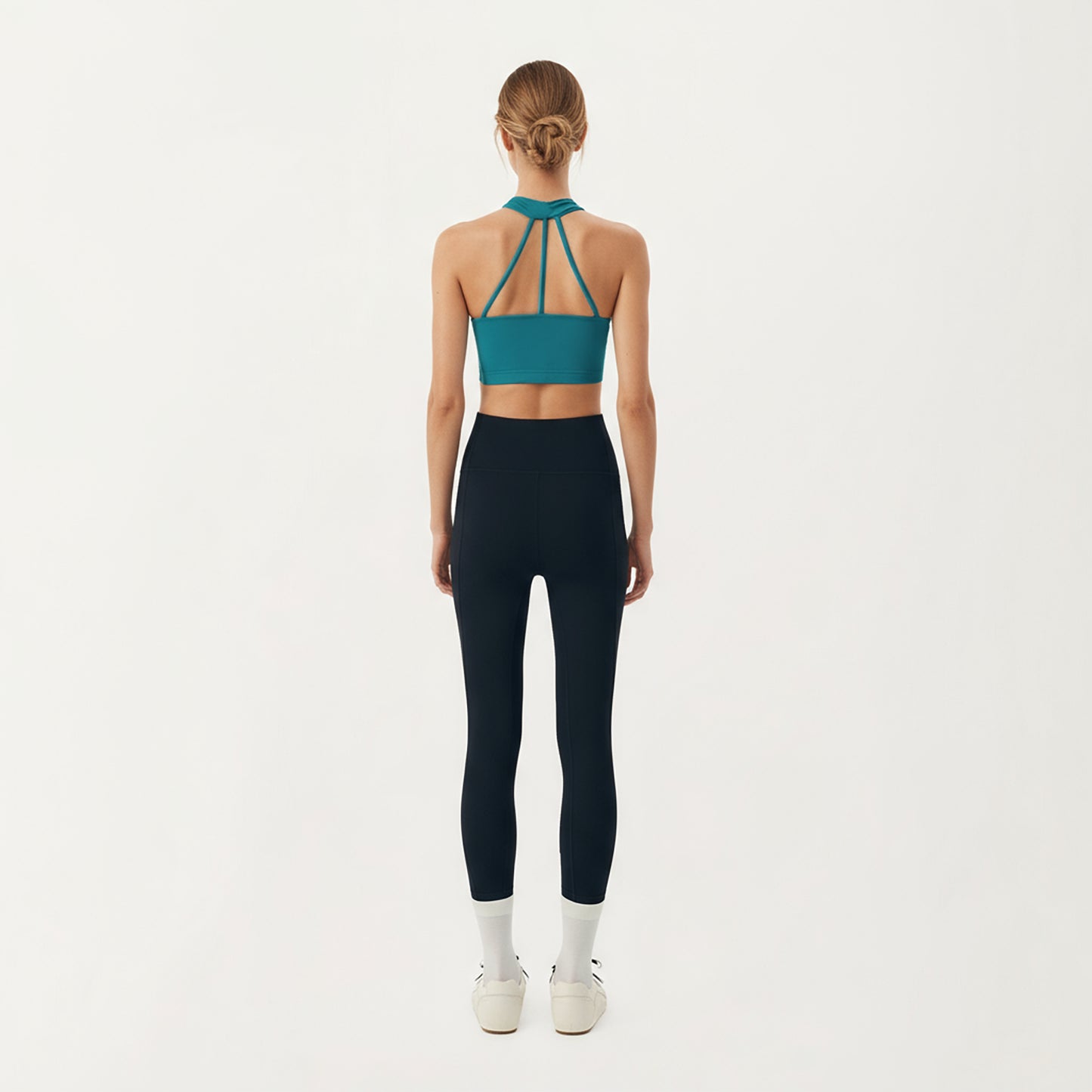 Anna-Kaci Active Women's Sleeveless Wrap Front Crop Top with Deep V-Neckline and Twisted Hem Detail