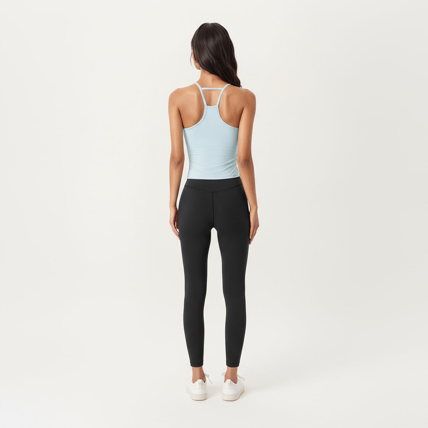 Anna-Kaci Active Women's Spaghetti Strap Scoop Neck Cami Top with Fitted Stretch Fabric and Minimalist Design