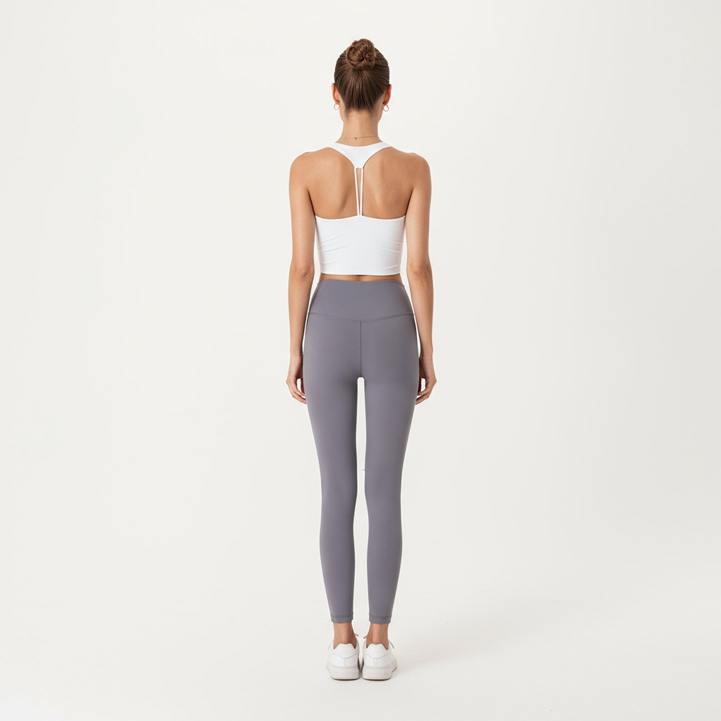 Anna-Kaci Active Women's V-Neck Ruched Side Tank Top with Fitted Stretch Fabric and Sleek Contoured Silhouette