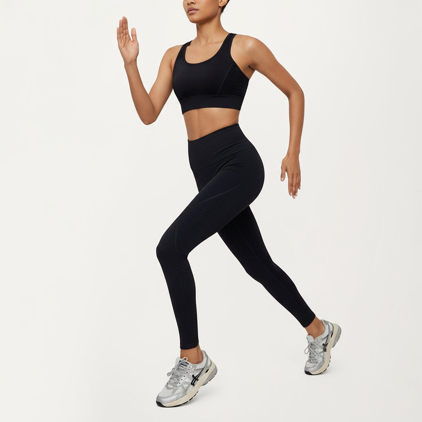 Anna-Kaci Active Women's High Waist Leggings with Contrast Seam Detailing and Stretch Compression Fit