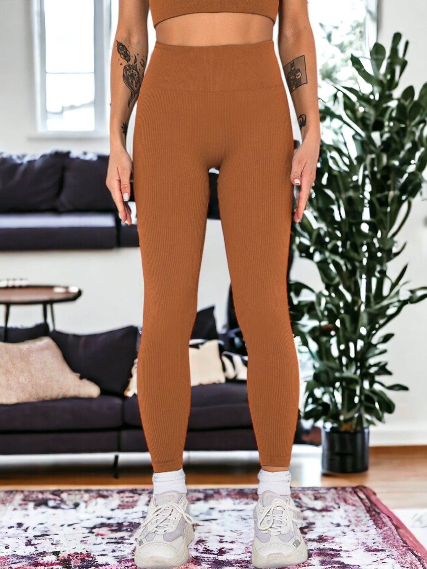 Pantalones de yoga con costuras en la cadera