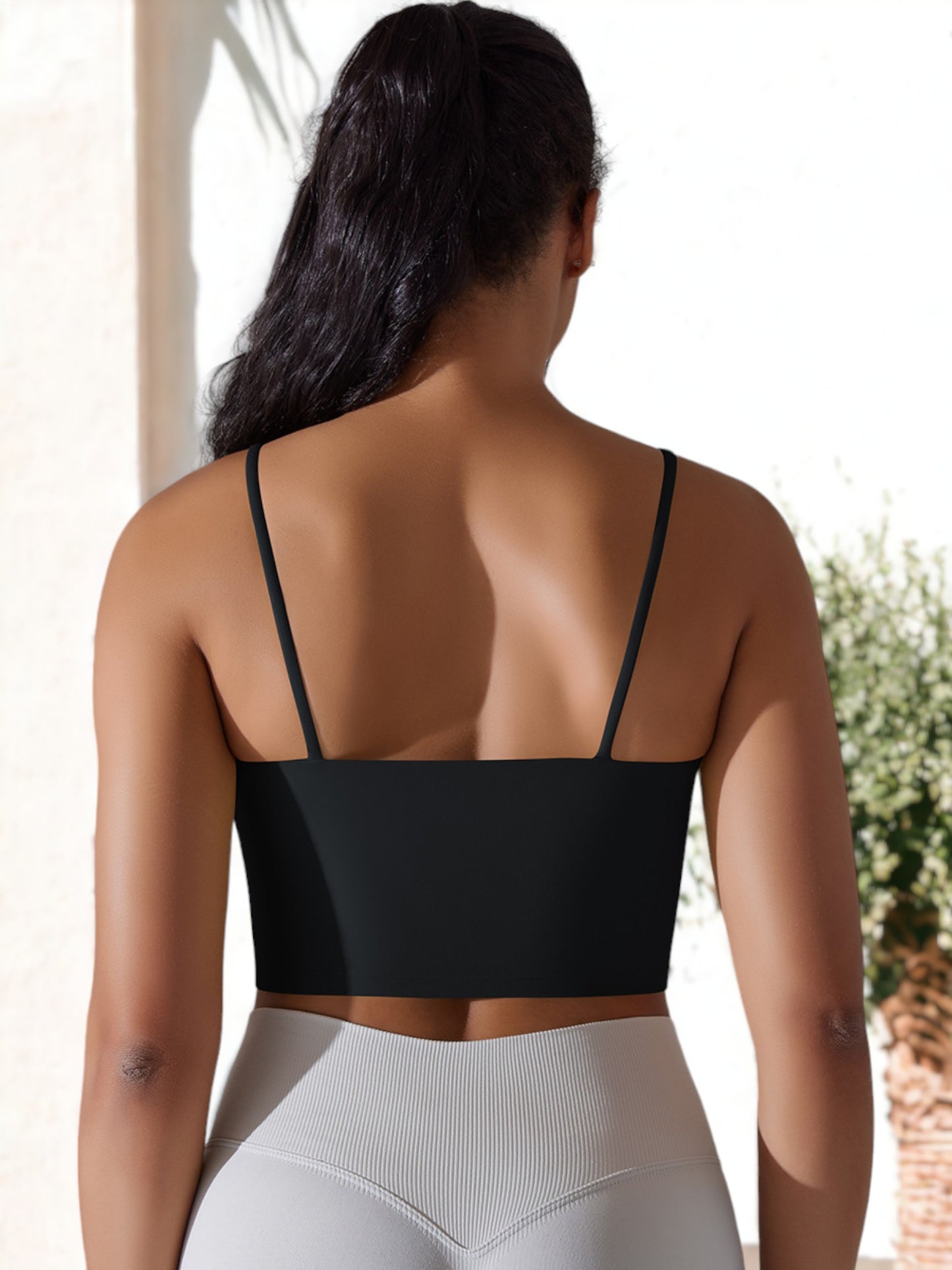 Sujetador de yoga ajustado y ajustado para fitness