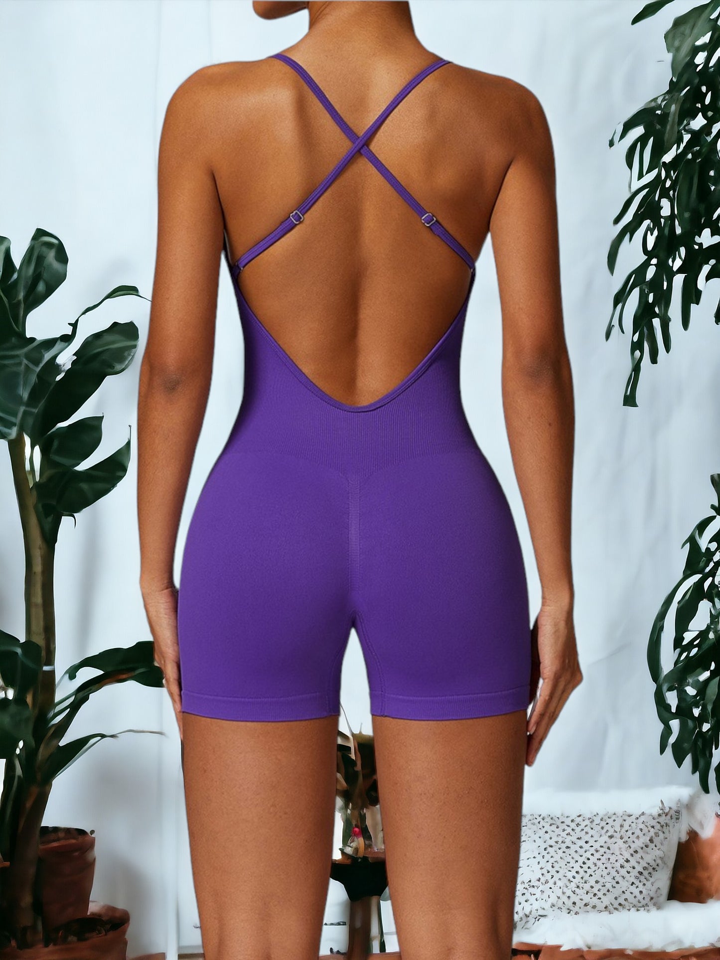 Seamless Tight-Fitting Hip Lifting Fitness Jumpsuit