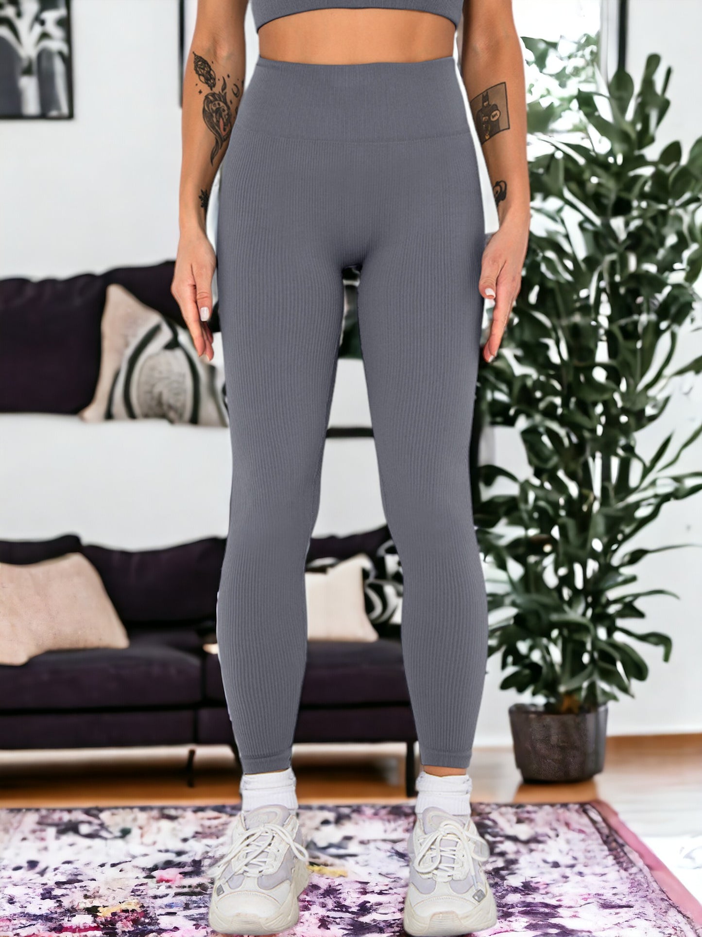 Pantalones de yoga con costuras en la cadera