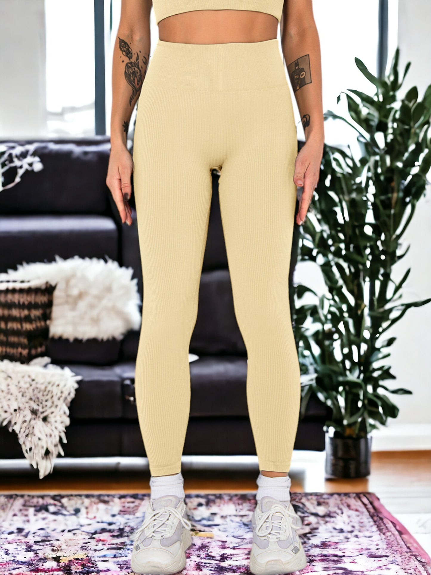 Pantalones de yoga con costuras en la cadera