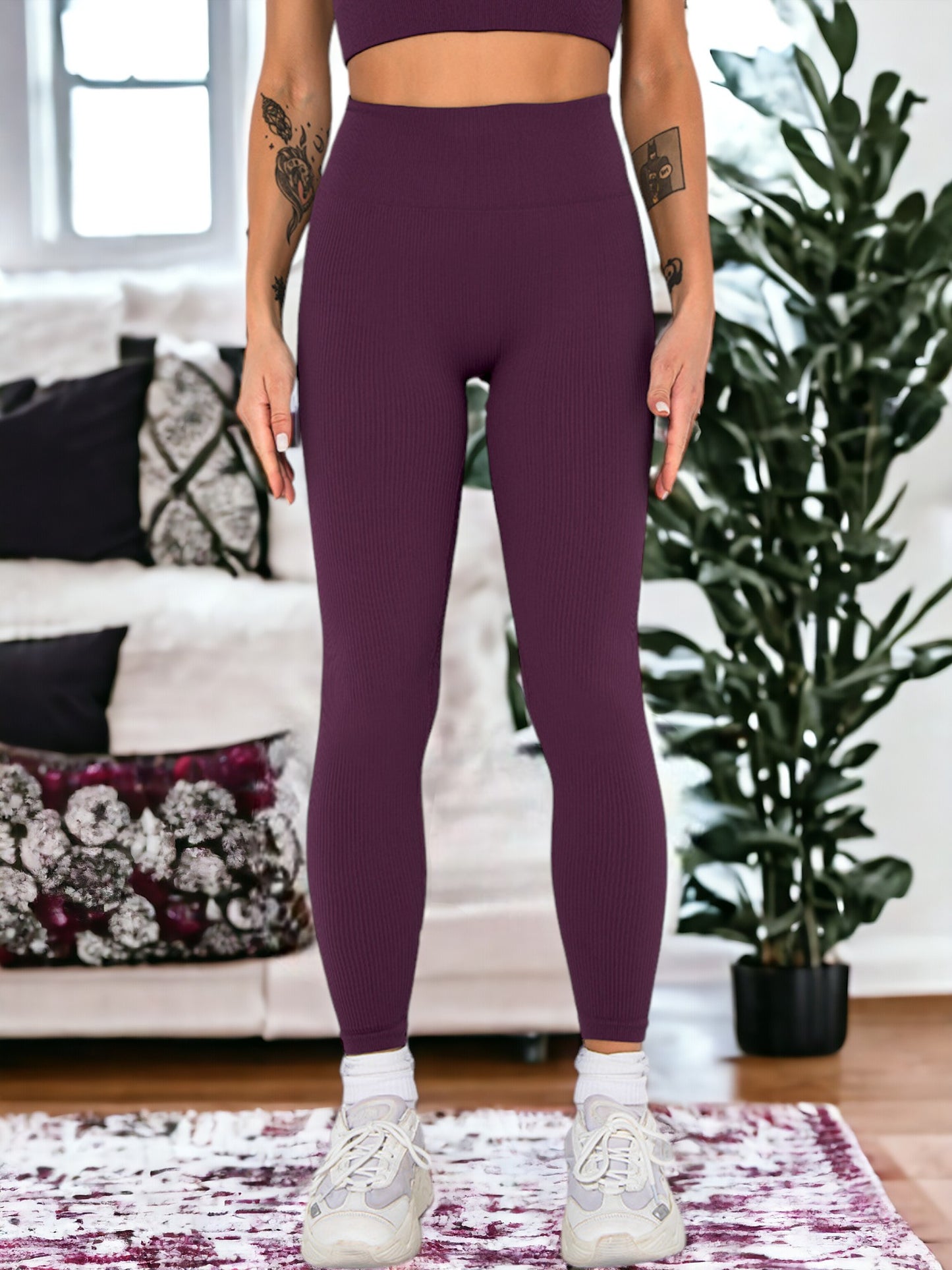 Pantalones de yoga con costuras en la cadera