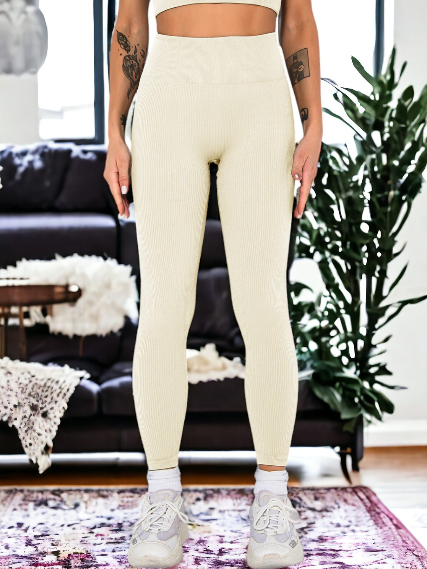 Pantalones de yoga con costuras en la cadera