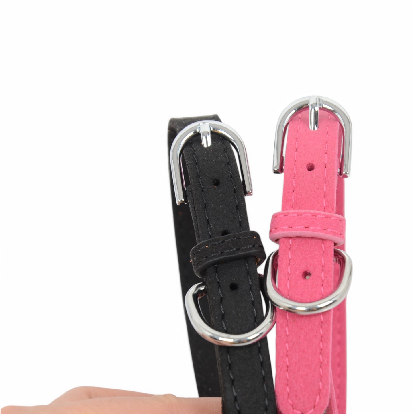 Alilang Sparkling Rhinestone Soft Faux Leather Material Adjustable Dog Collar