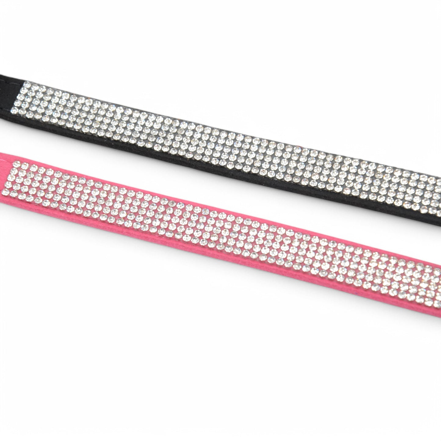 Alilang Sparkling Rhinestone Soft Faux Leather Material Adjustable Dog Collar