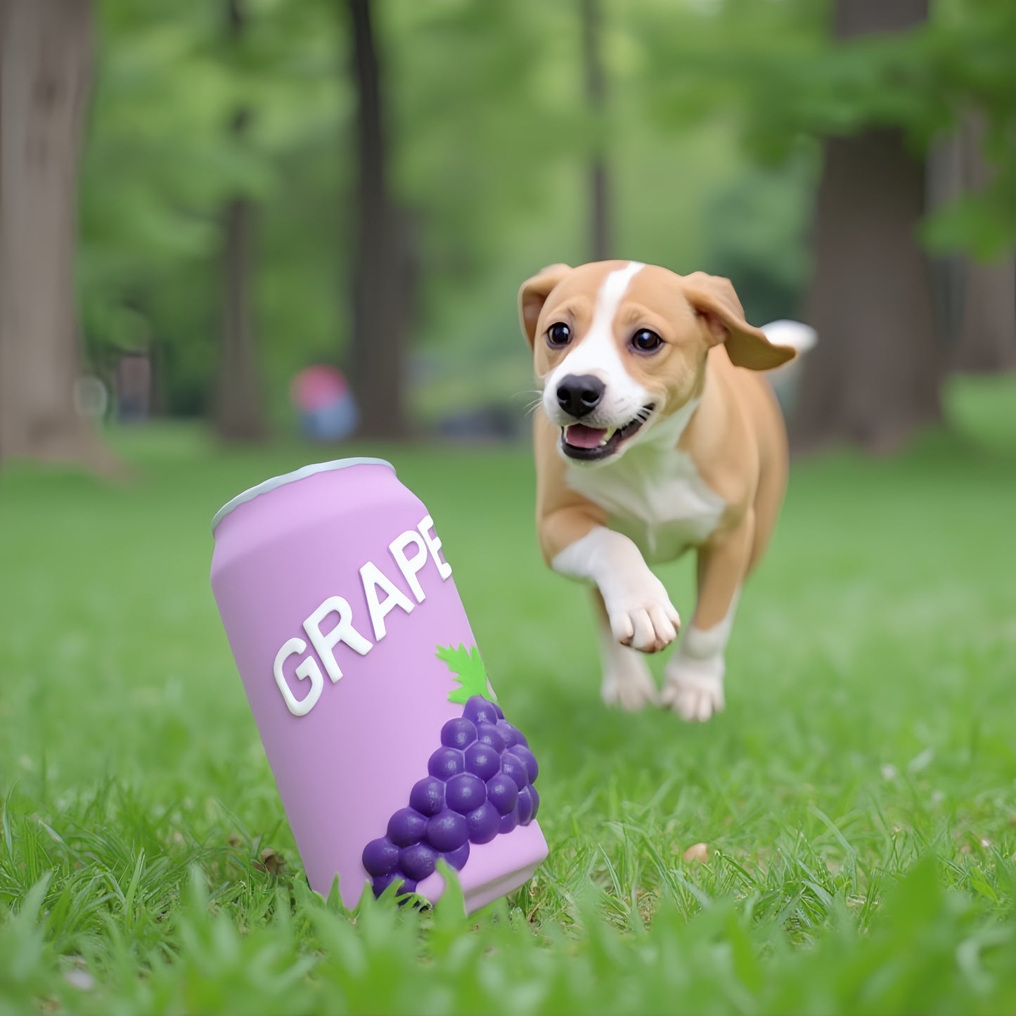 Alilang Squeaky Dog Toy Apple Grape or Orange Shapes Durable Safe & Fun for Chewing and Play
