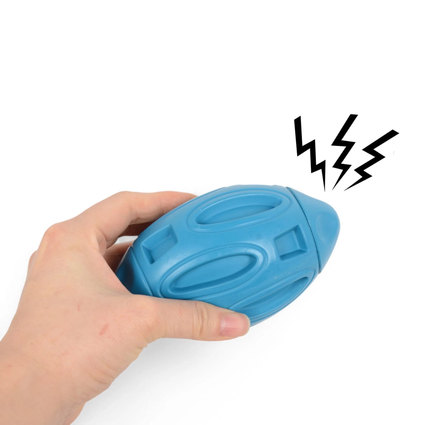 Alilang High Quality Rubber Squeaky Rugby - Shaped Dog Toy Durable Pet Toy Ball